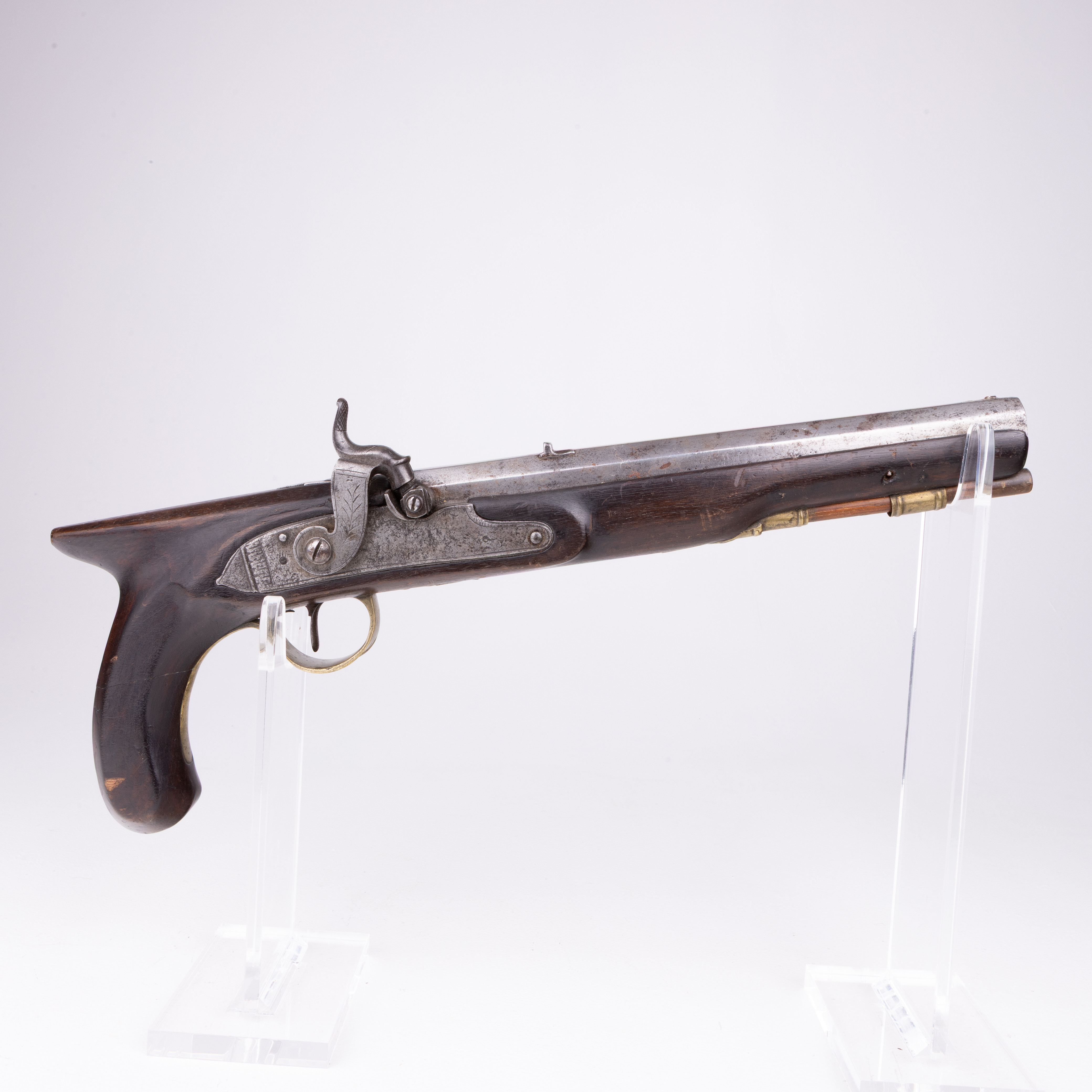 SLAGLÅSPISTOL, med såghandtag, England, 1800-tal.