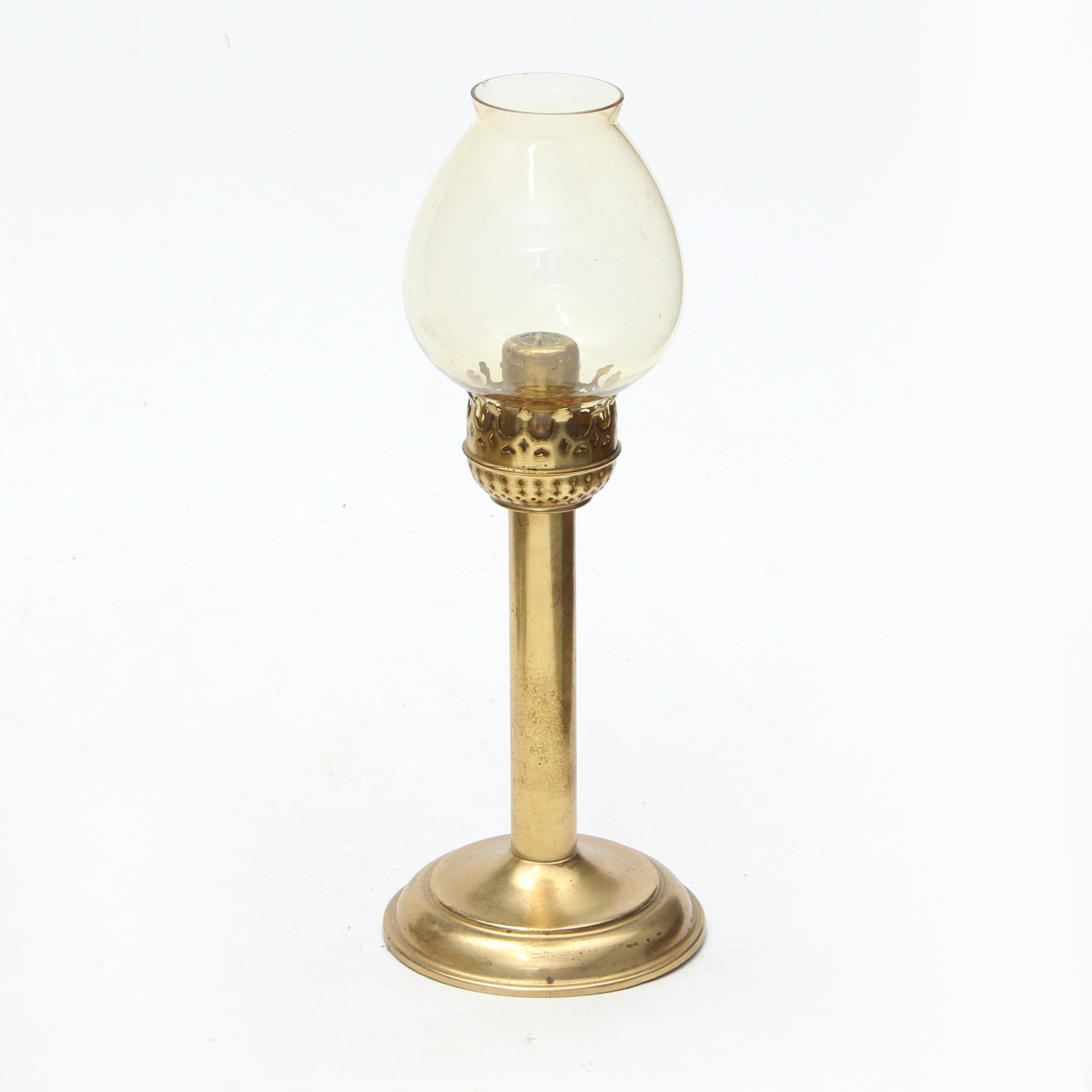 BORDSLAMPA, glas/mässing, Karlskrona.