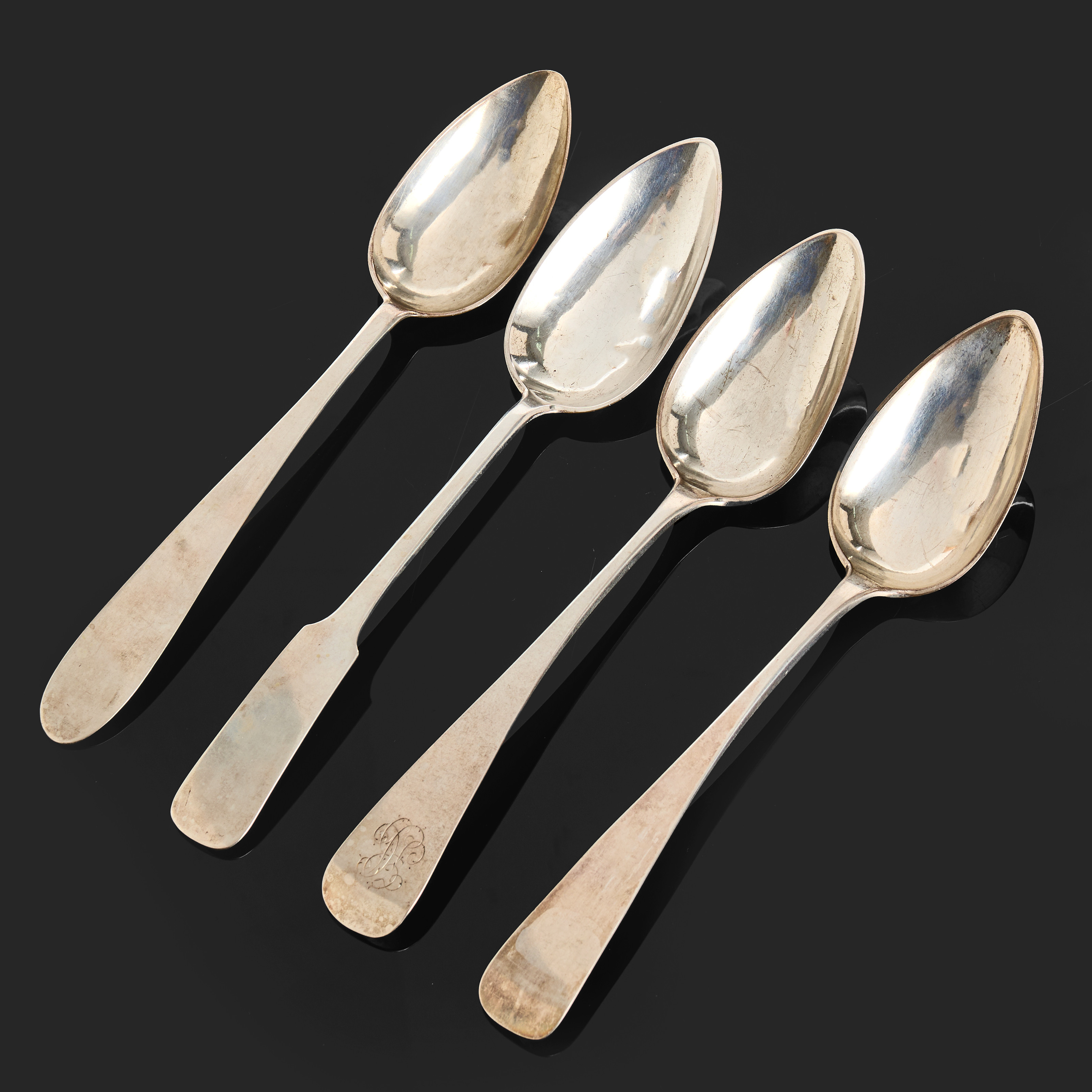 MATSKEDAR, 4 st, silver, 1700/1800-tal.