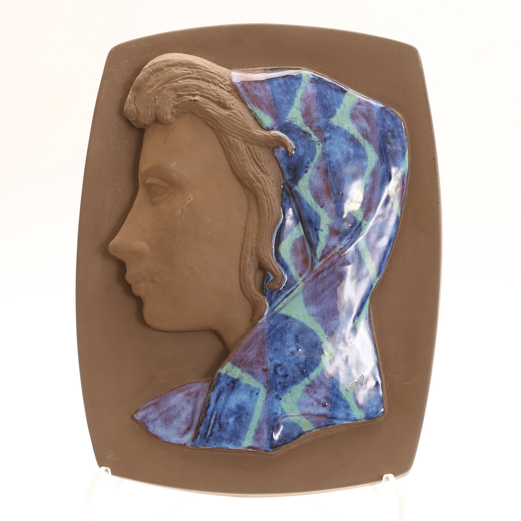 VÄGGRELIEF, keramik, Johannes Hedegaard, Aluminia, Danmark.