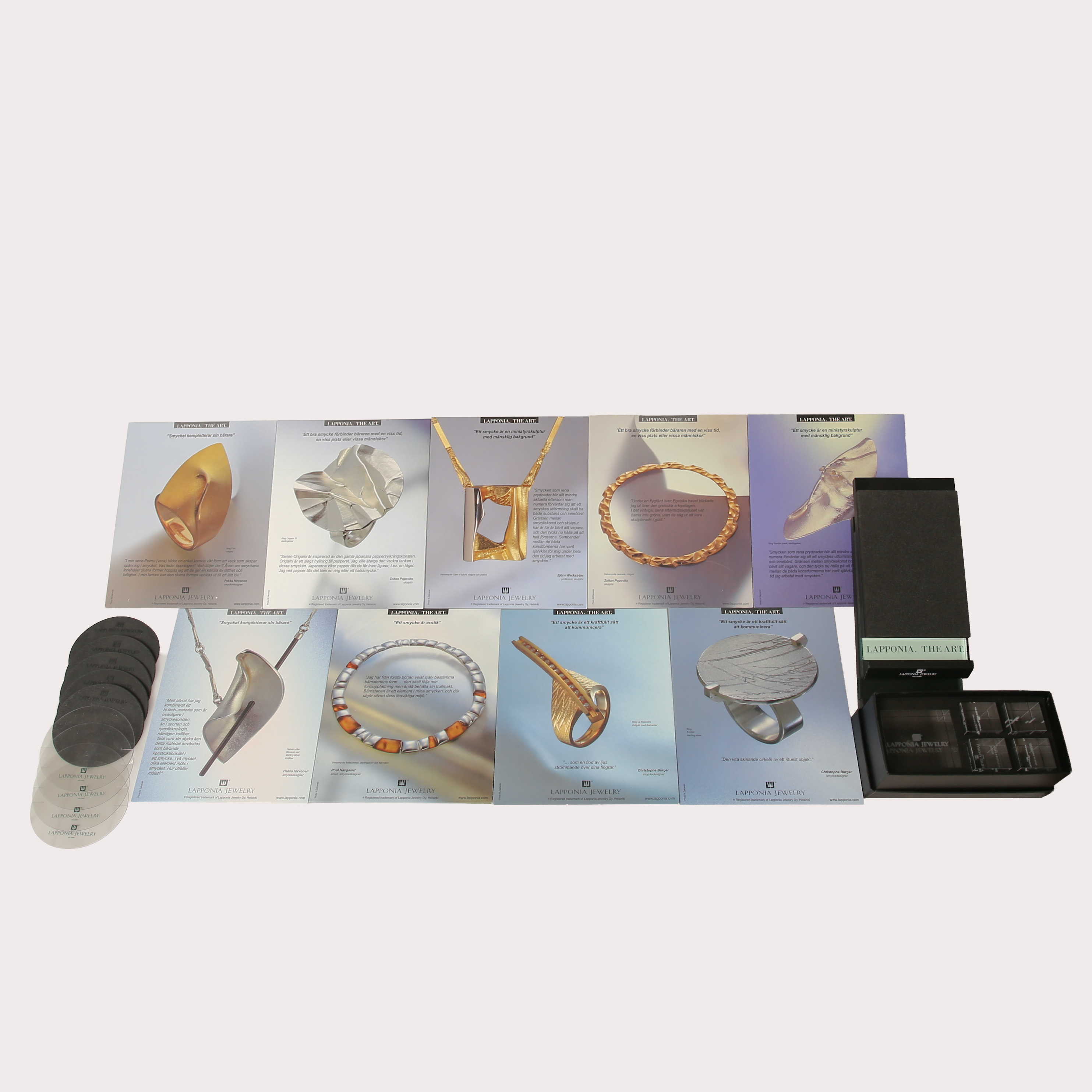 LAPPONIA, SKYLTMATERIAL FÖR GULD/SILVERSMED. ett parti. Sent 1900-tal.