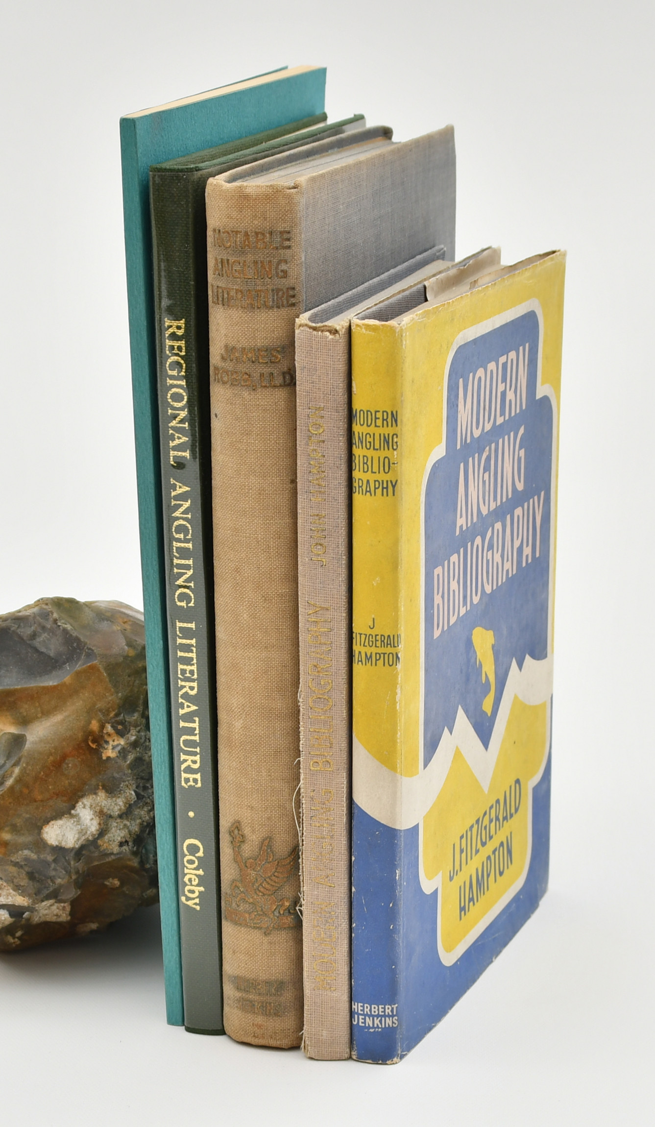 Böcker om fiskelitteratur. 5 Volymer.
