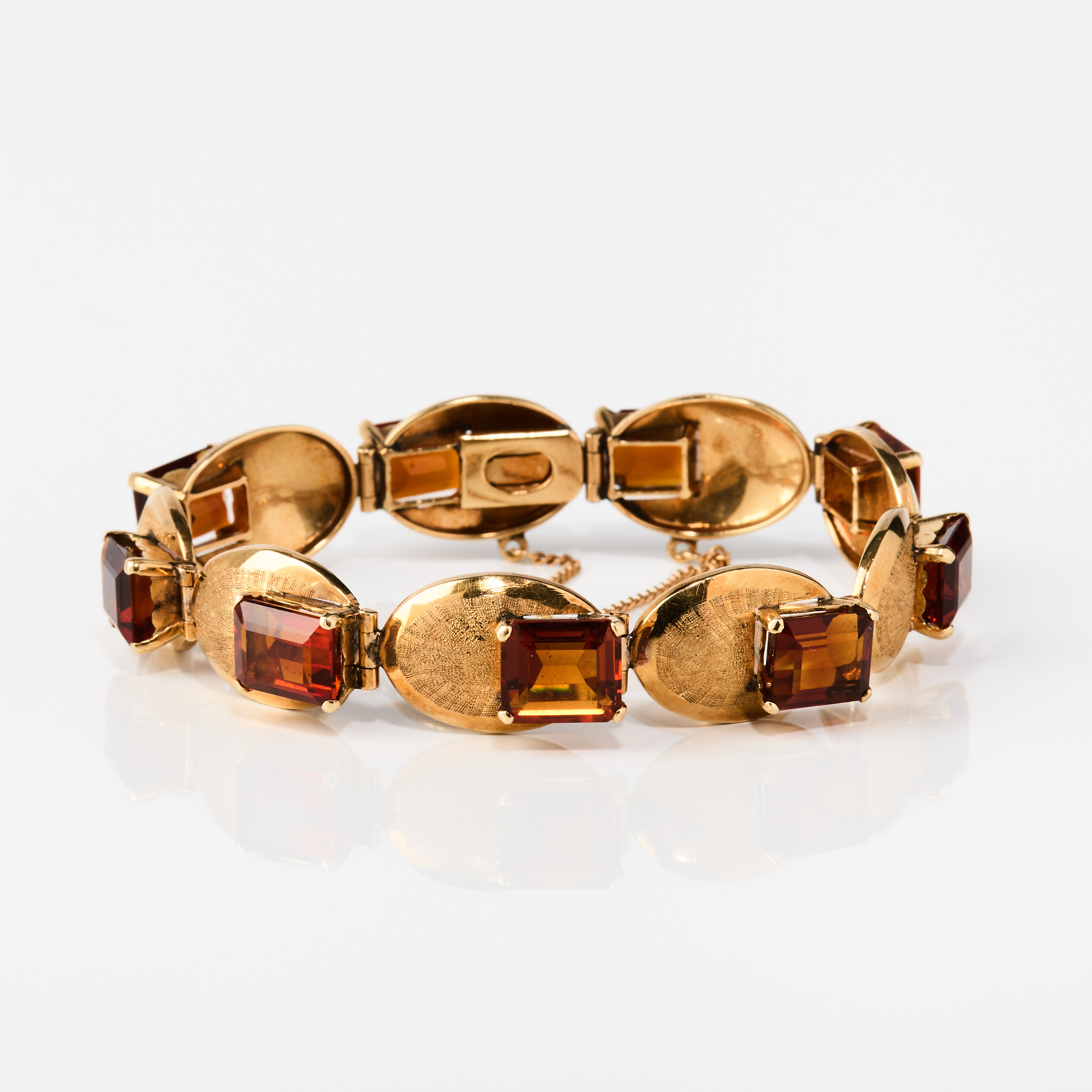 ARMBAND, 18K guld och citriner, Retro, 1950-tal.
