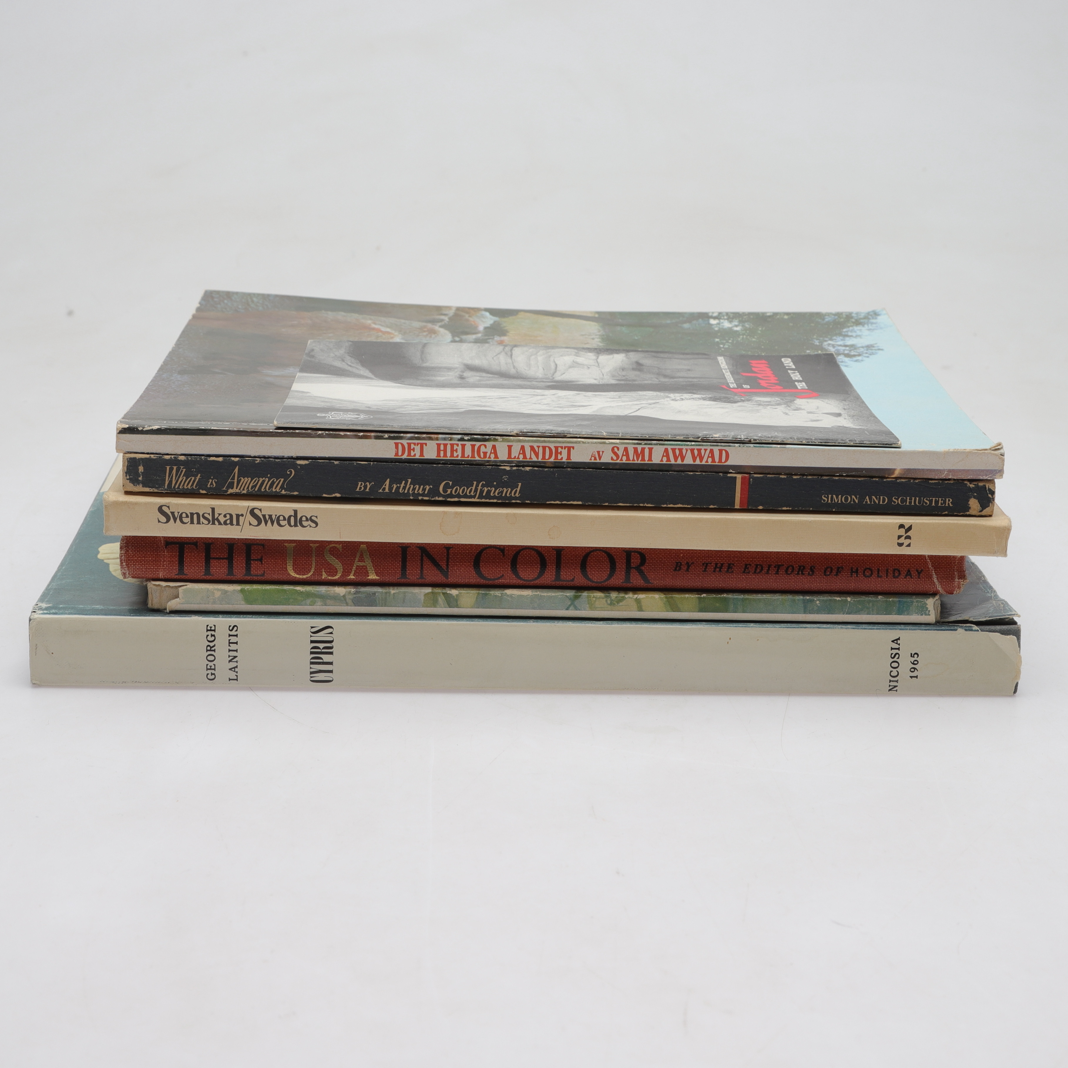 BÖCKER, parti, 7 st, resa och fotografi, 1950-70-talet.