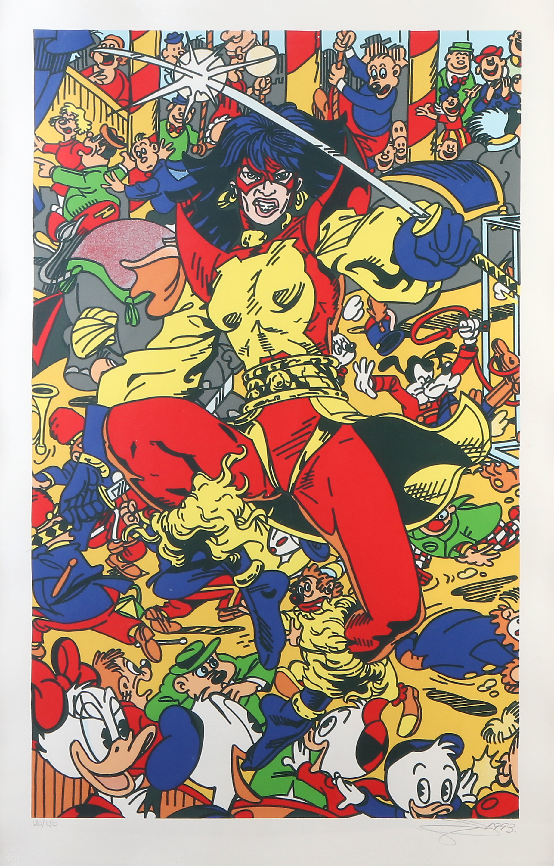 ERRÓ GUÐMUNDUR GUÐMUNDSSON. Serigrafi, 120/150. "La femme fatale V". Signerad.