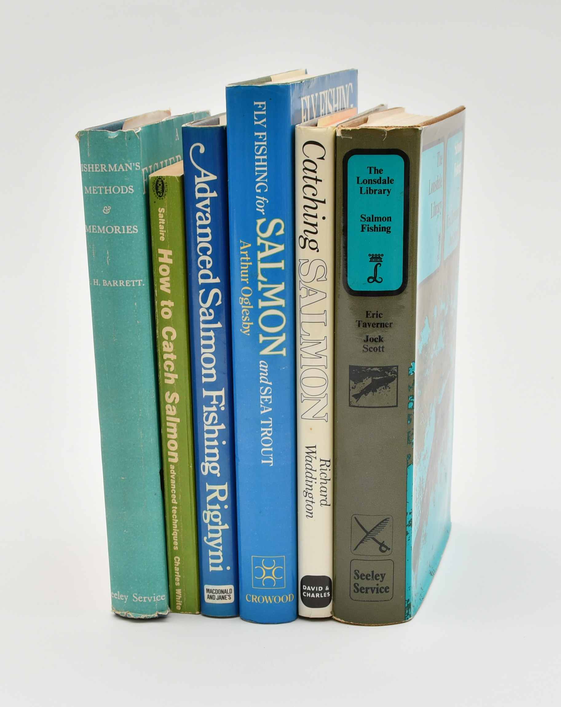Böcker om Laxfiske. 6 Volymer.