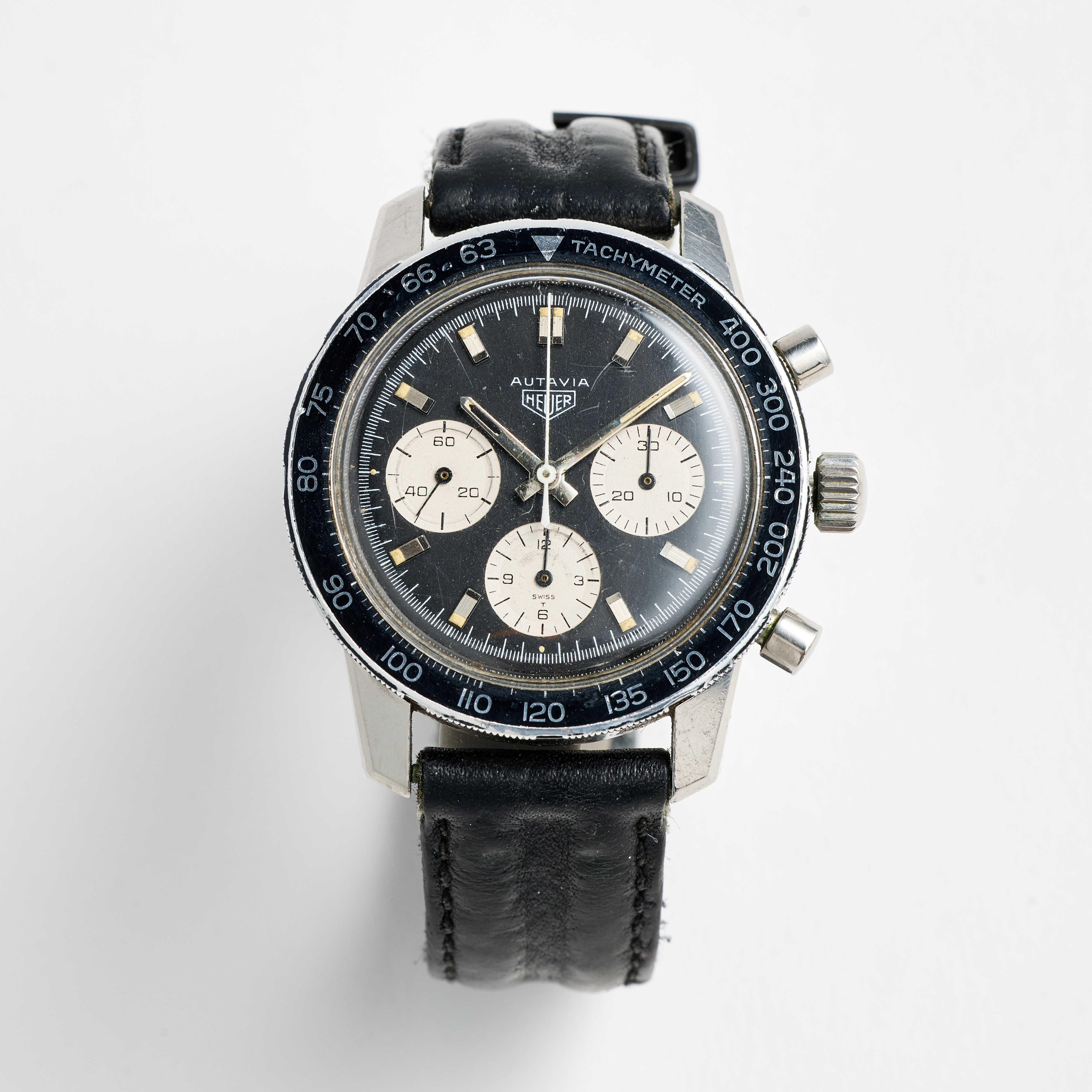 HEUER, Autavia, "Compressor Case", "Tachymeter", armbandsur, 40,8 mm, stål, ca 1969.
