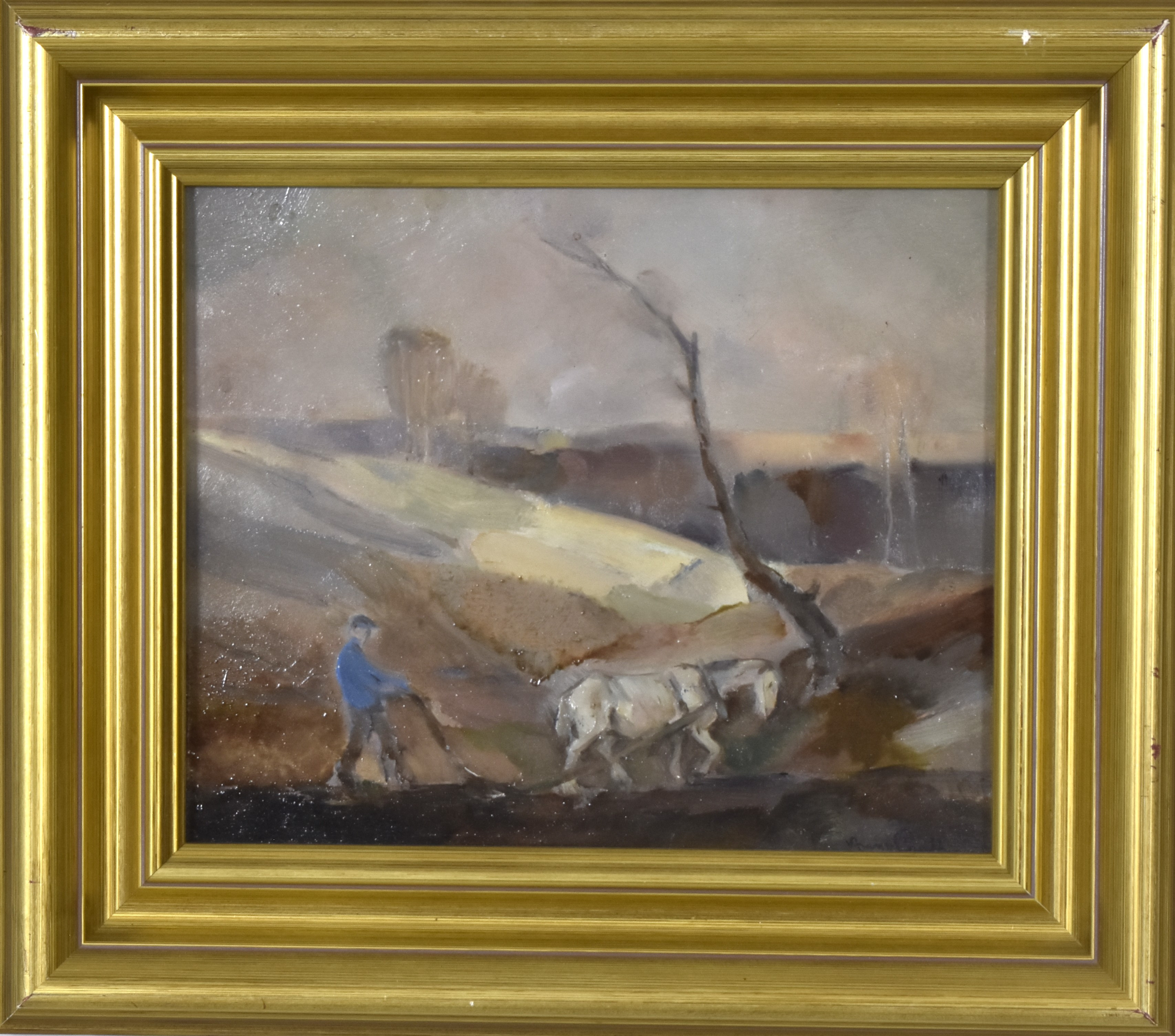 HUGO CARLBERG. Olja på pannå.