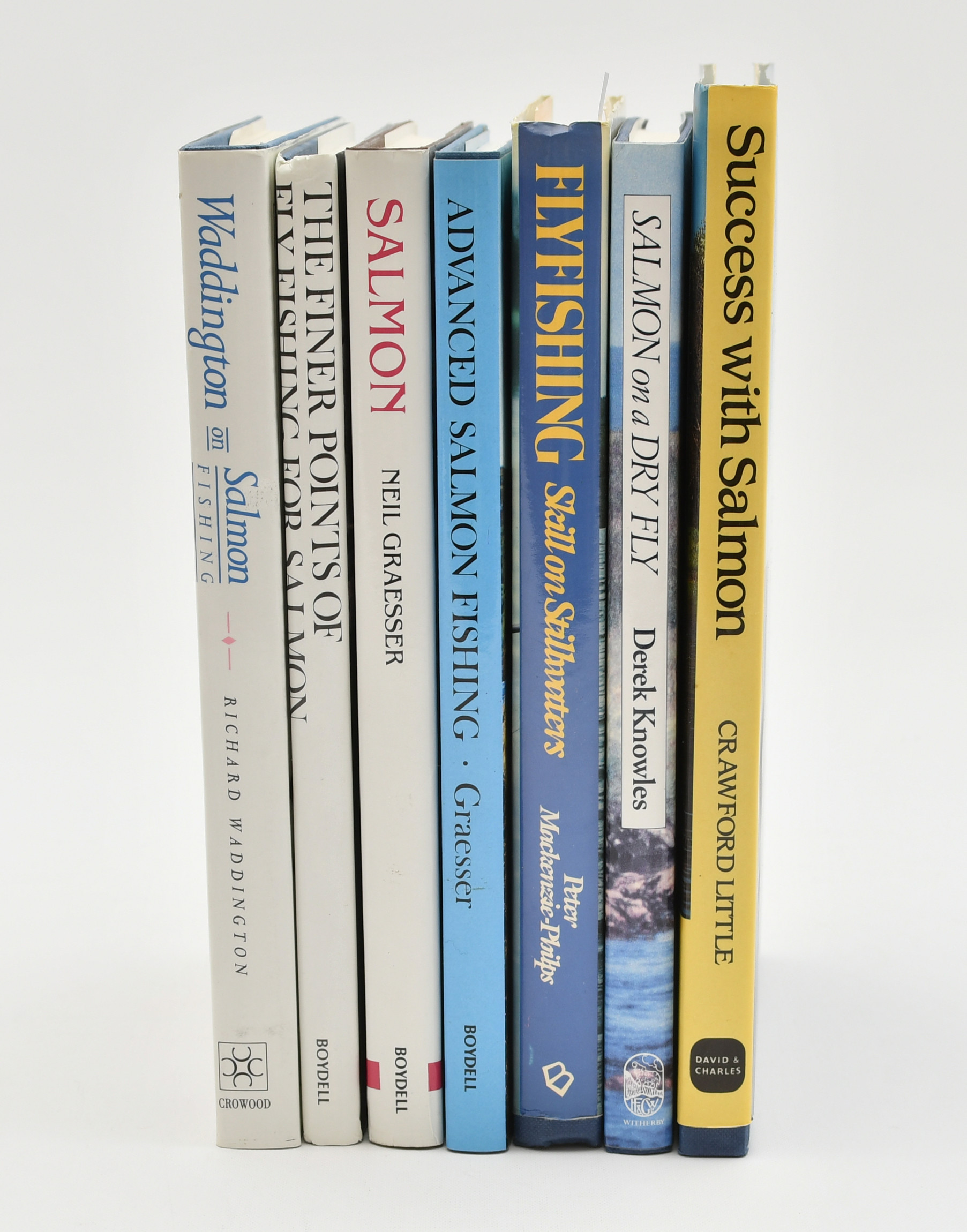 Engelska böcker om lax- & flugfiske. 7 Volymer.