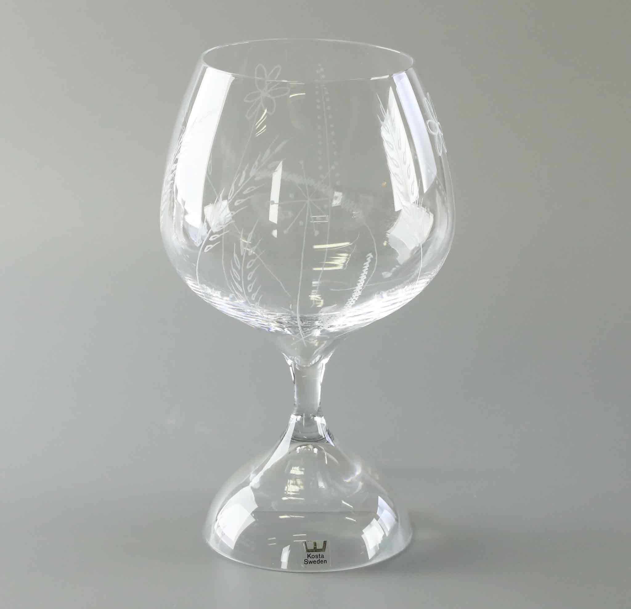 VICKE LINDSTRAND. Pokal, Kosta Boda, signerad, 1900-talets mitt.