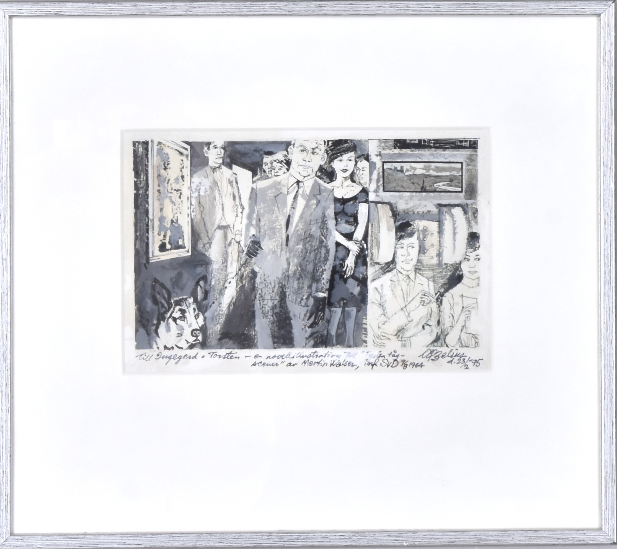 JAN AFZELIUS. blandteknik på papper.