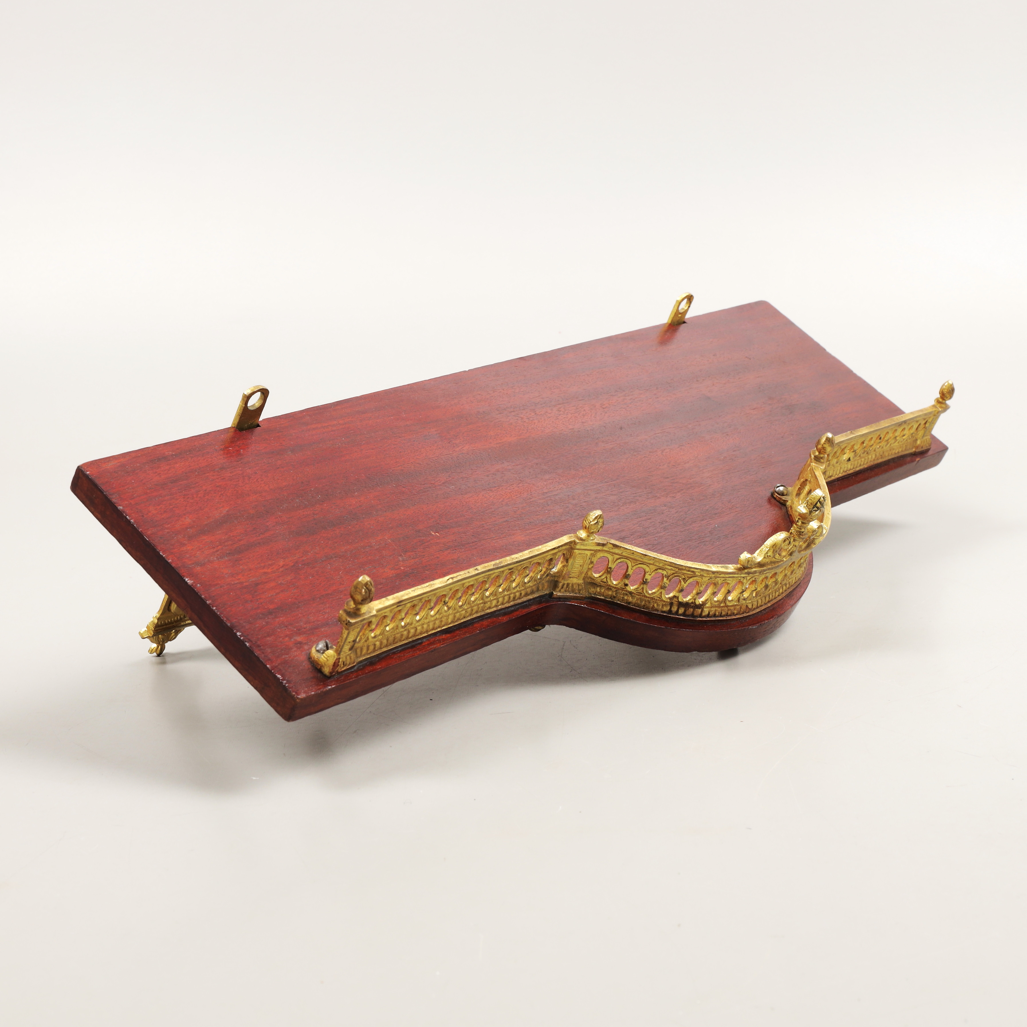 VÄGGHYLLA, trä/metall, empirestil, 1900-talets mitt.