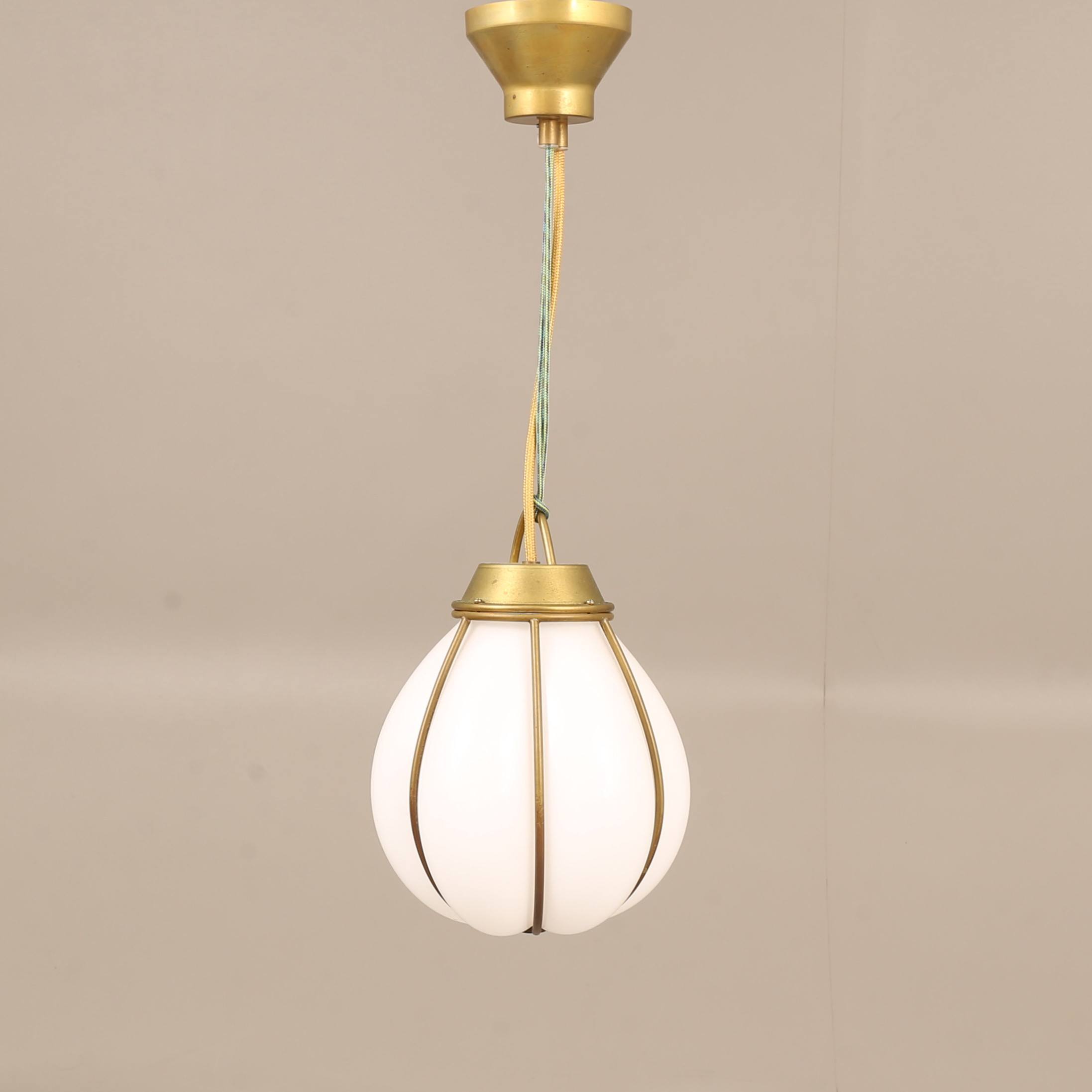 GUSTAF NORDENSKIÖLD. Taklampa, "Hobo", mässing och glas, Örsjö Belysning, samtida.