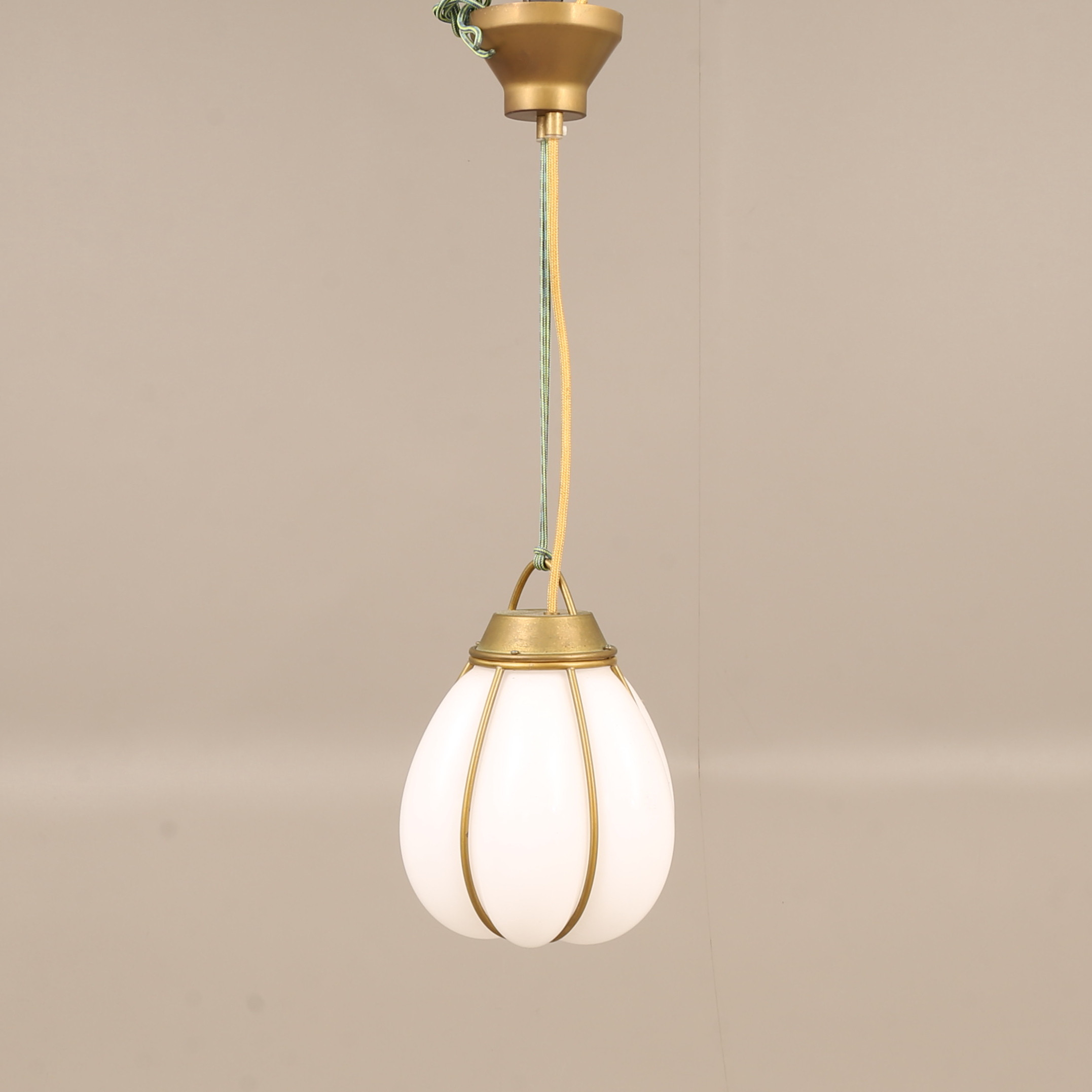 GUSTAF NORDENSKIÖLD. Taklampa, "Hobo", mässing och glas, Örsjö Belysning, samtida.