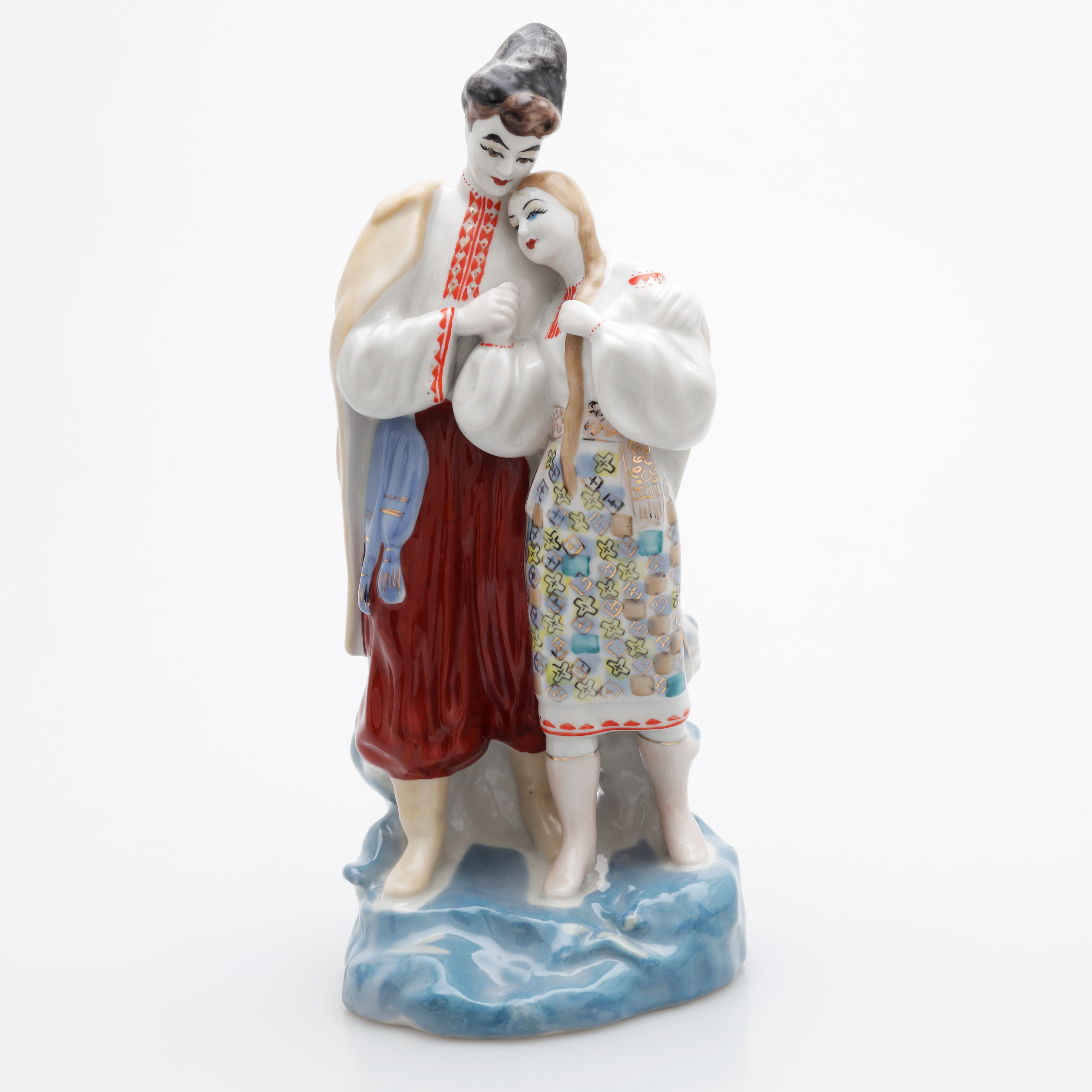 FIGURIN, förälskat par, porslin, 1900-talets mitt.