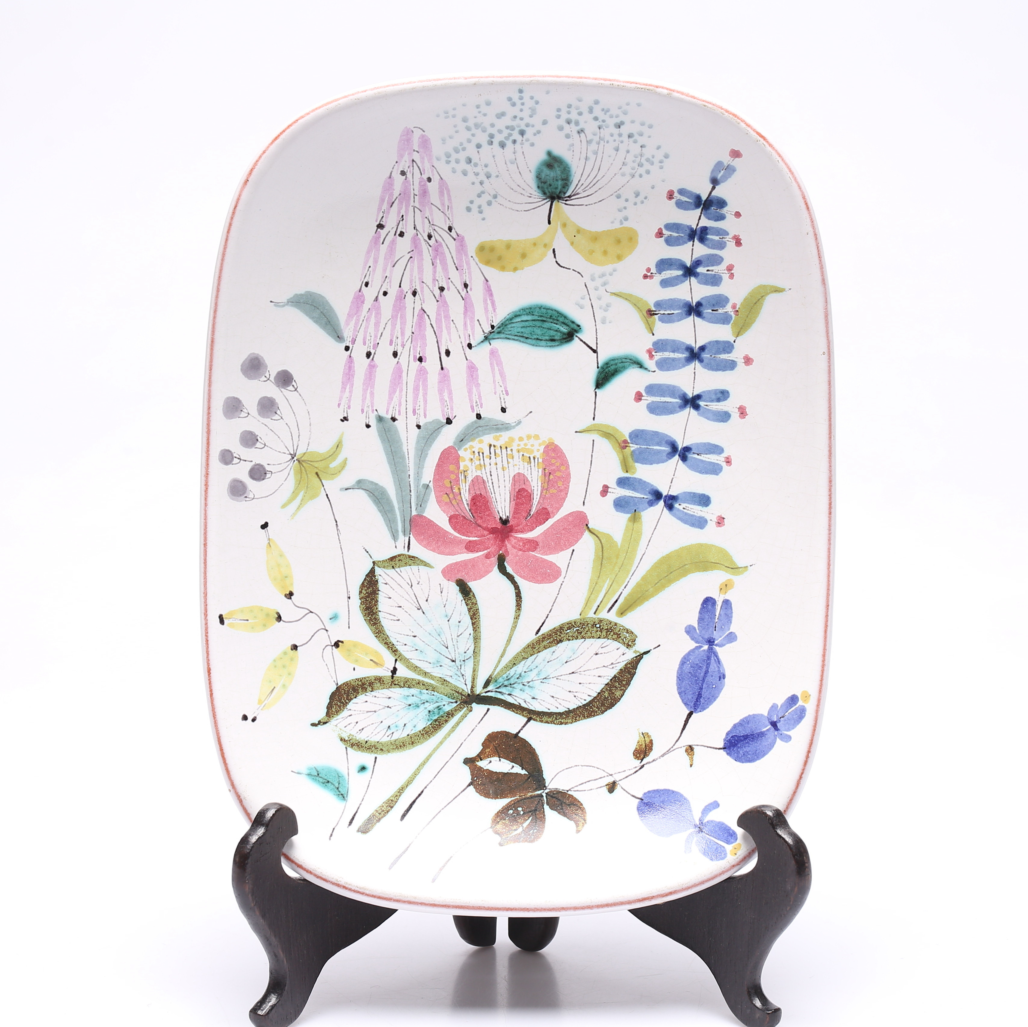 STIG LINDBERG. fat, fajans, Studiohanden, Gustavsberg, 1900-talets andra hälft.