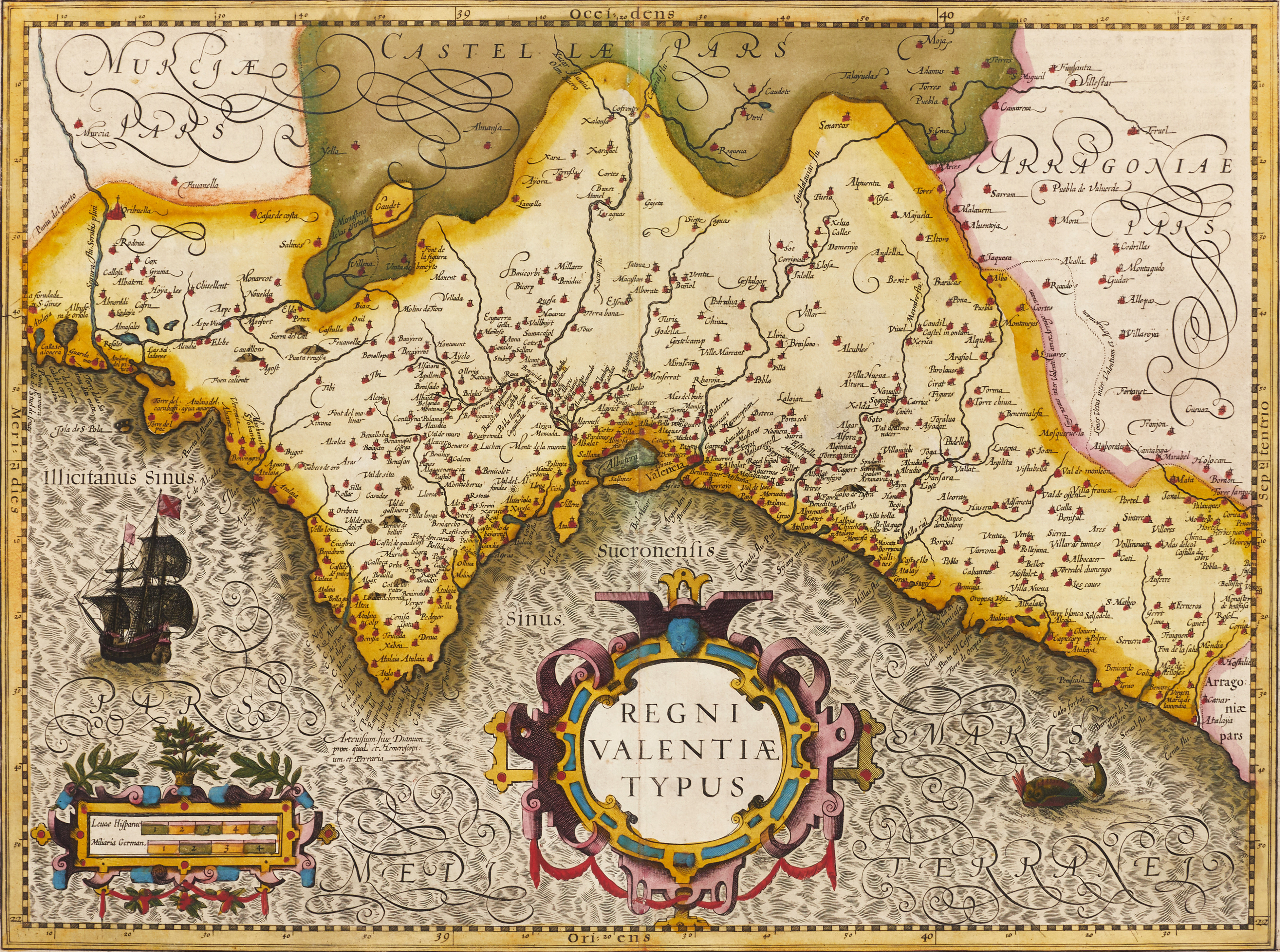 MERCATOR/HONDIUS, Regni Valentiæ Typus, 1606.