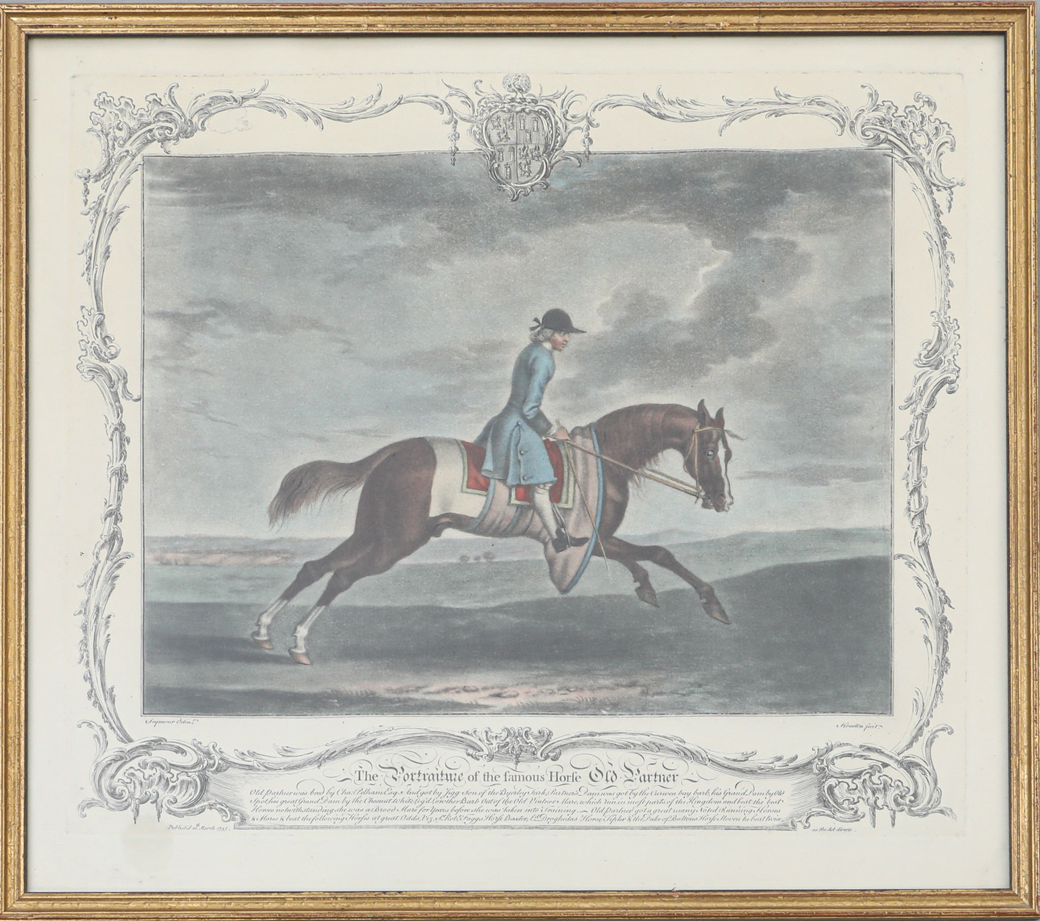 THOMAS SPENCER JAMES SEYMOUR. EFTER. Gravyr,kolorerad, "The portraiture of the famous old partner".