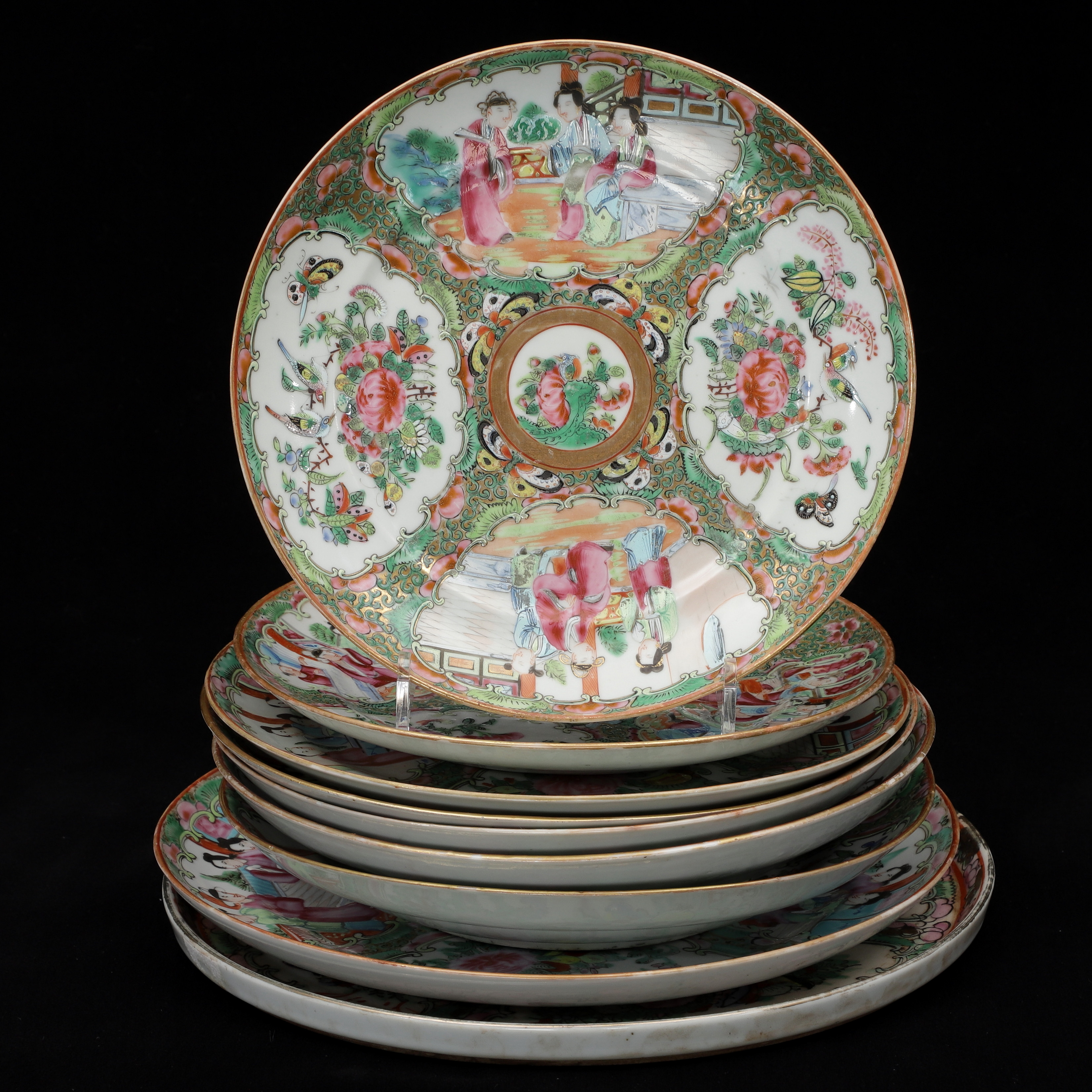 TALLRIKAR, 9 st, porslin, Japan, 1800/1900-tal.