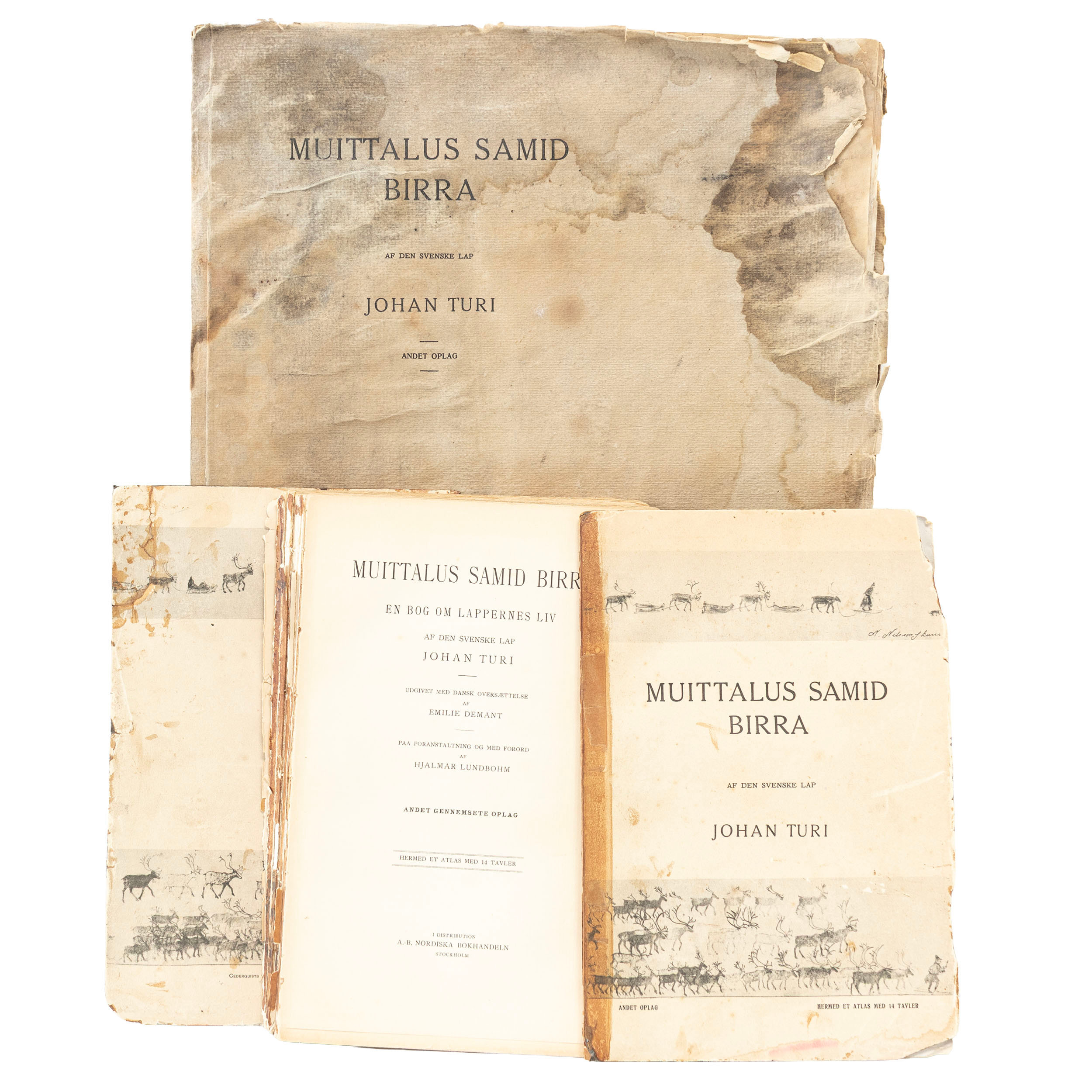 LAPPONICA. Exemplar av "Johan Turis muittalus samid birra", med atlasen.