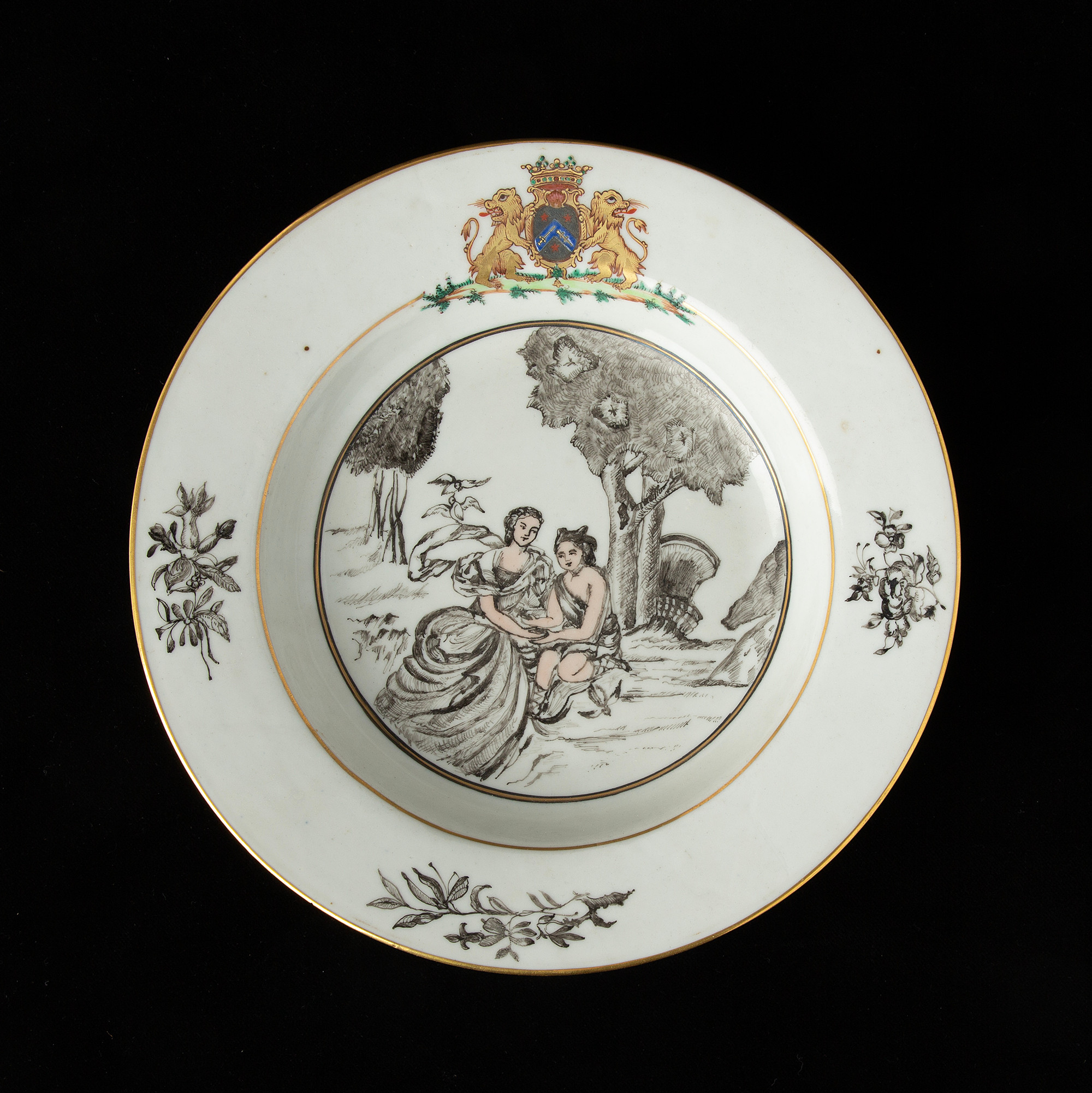 Tallrik, porslin, Kina, 1700-tal.