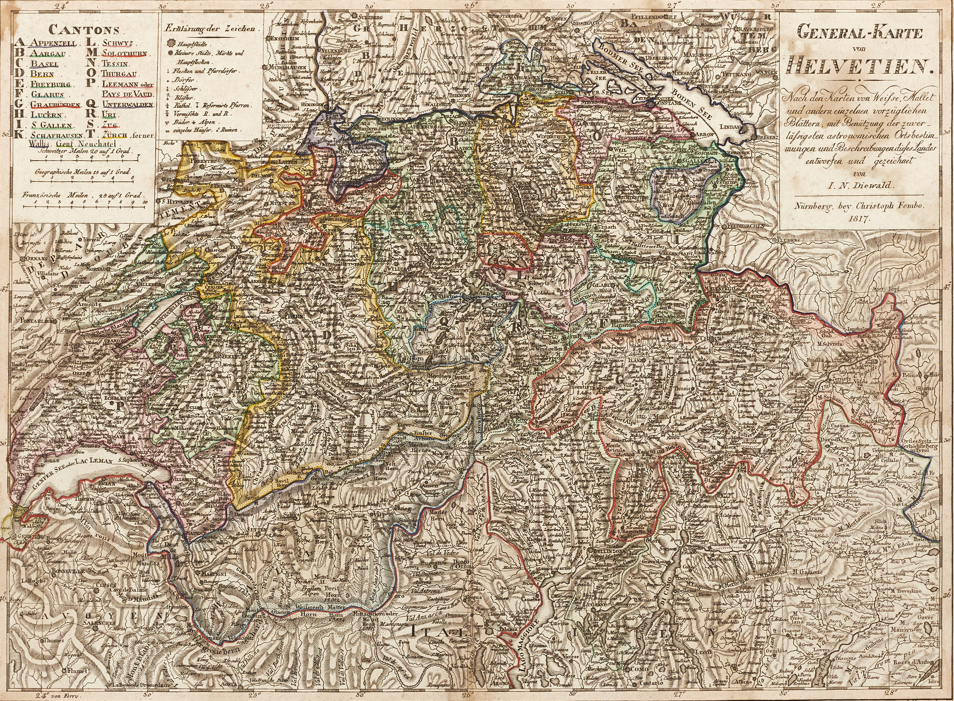 FEMBO, Charte von Ungarn, 1815, och General-Karte von Helveten, 1817.