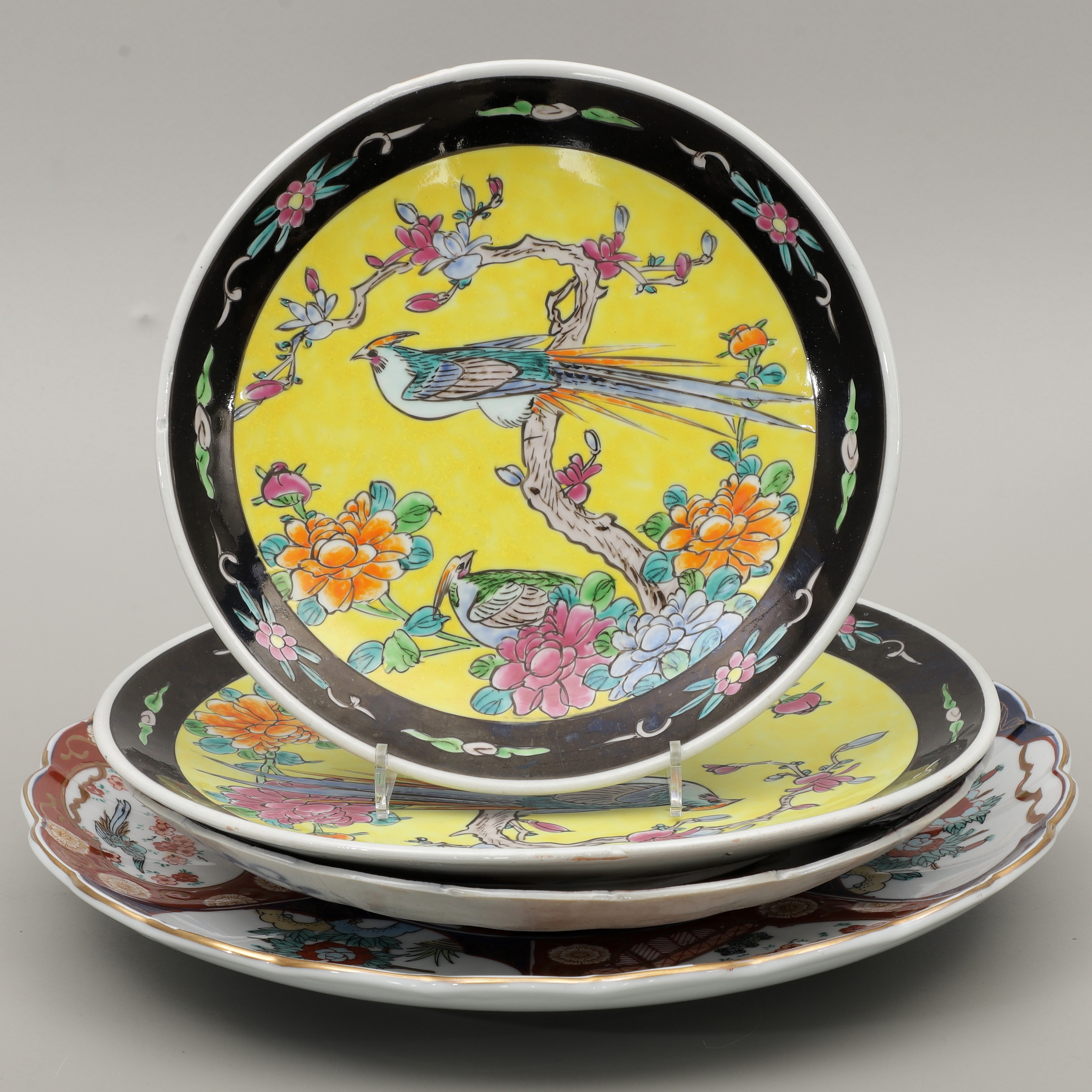 FAT, 4 st, porslin, bla imari, orientaliska, 1900-tal.