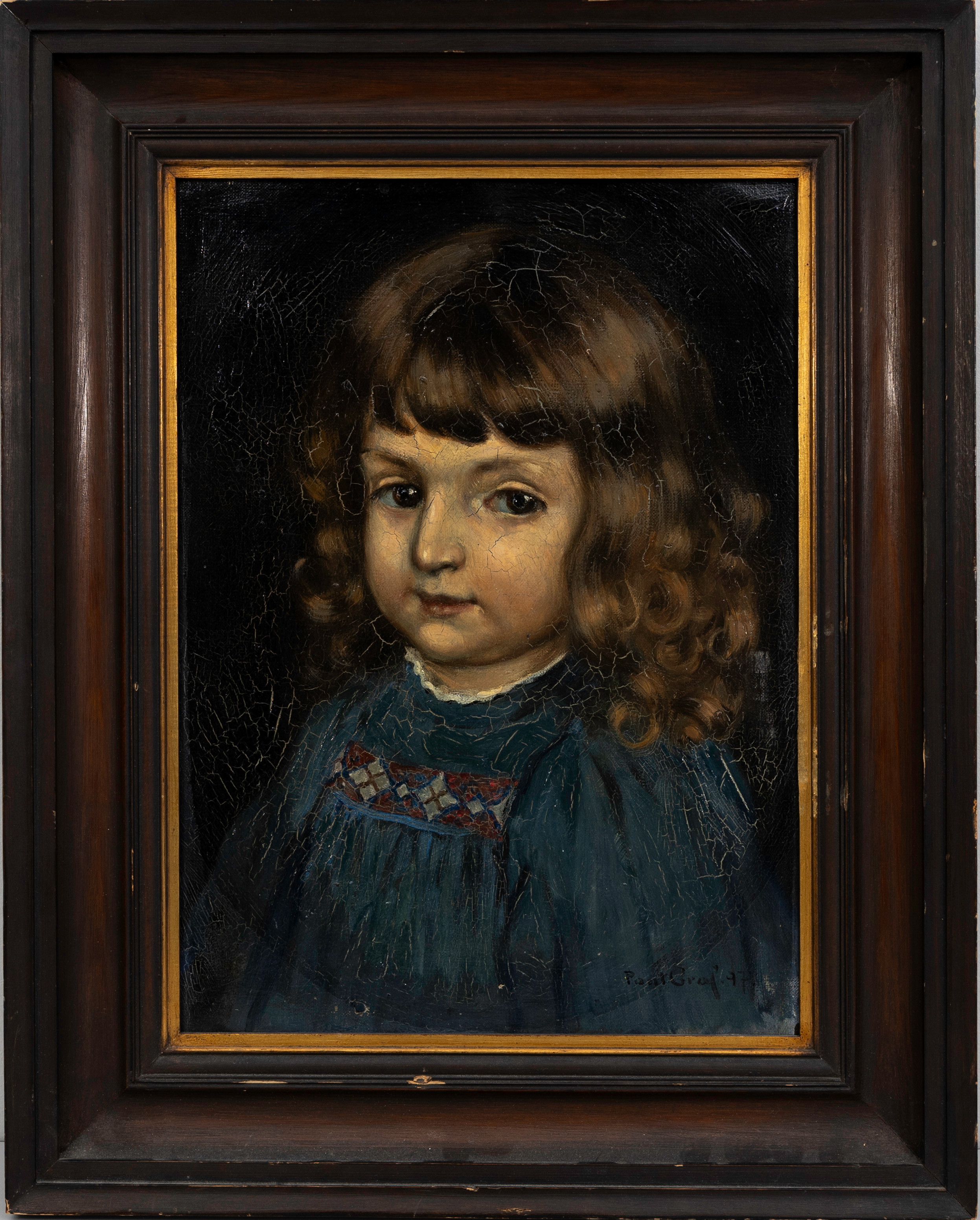 PAUL GRAF (1866-1903). Porträtt av barn, olja på duk, signerad samt daterad -97.