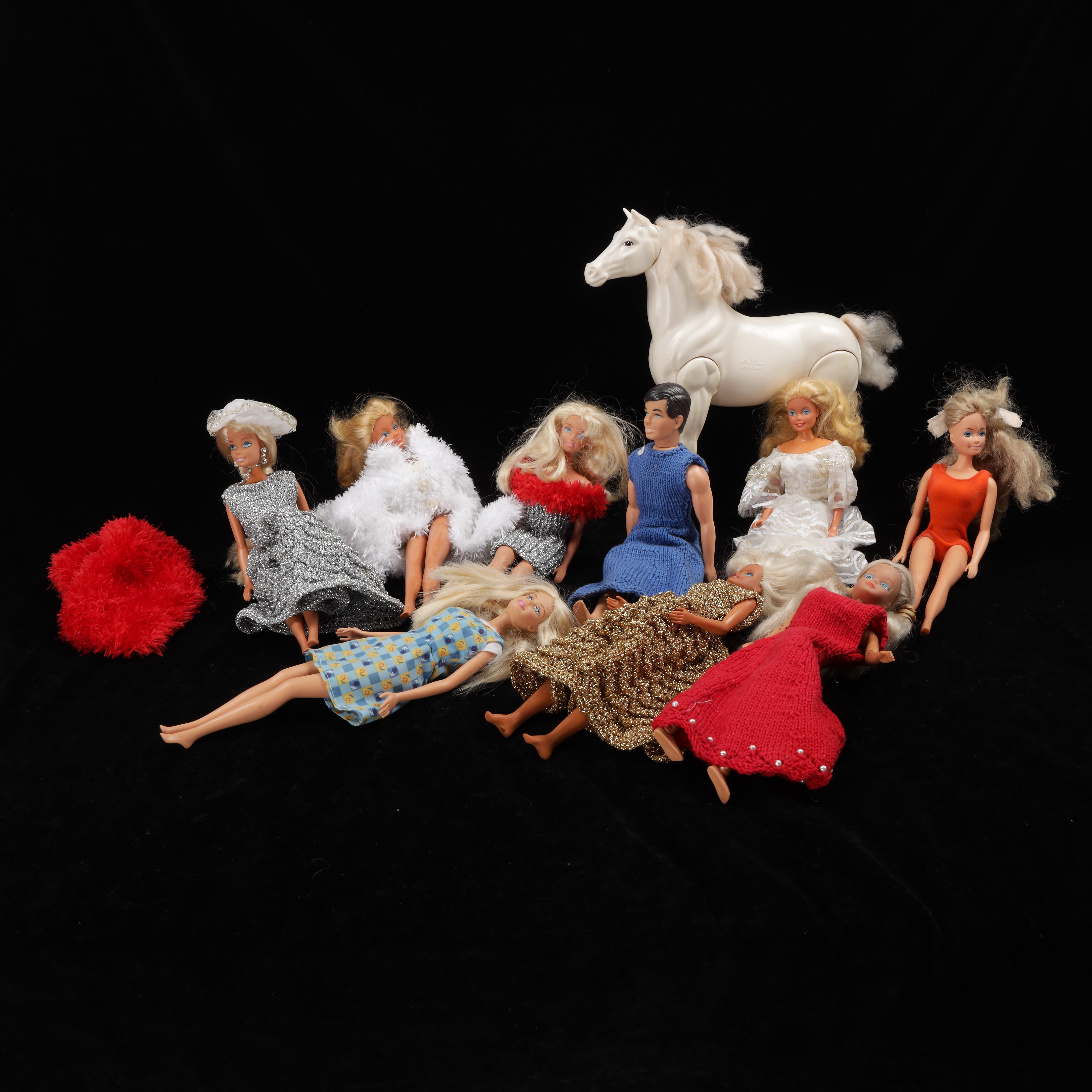 DOCKOR OCH HÄST, bla Barbie, 1900-talets andra hälft.