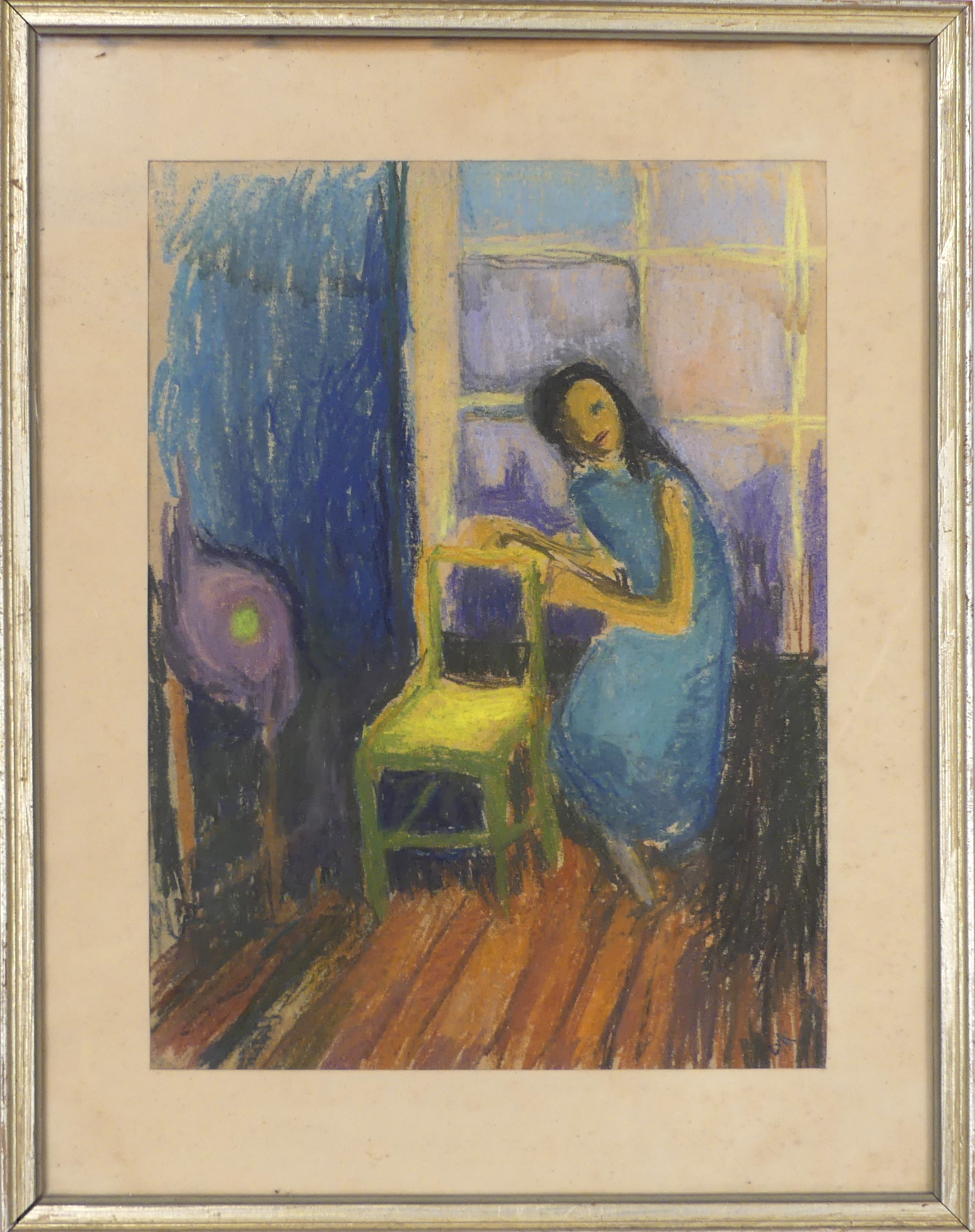 LILIAN VON KRUSENTJERNA. pastell, monogramsignerad.