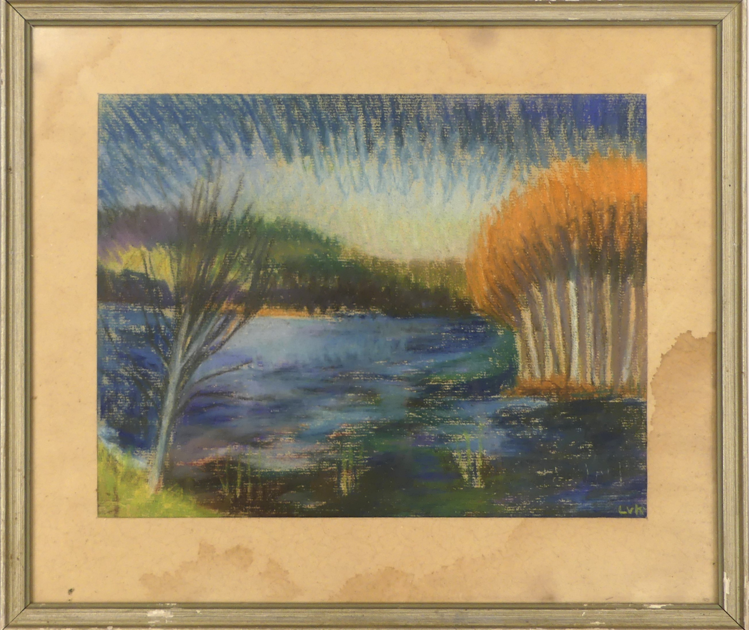 LILIAN VON KRUSENSTJERNA. pastell, monogramsignerad.