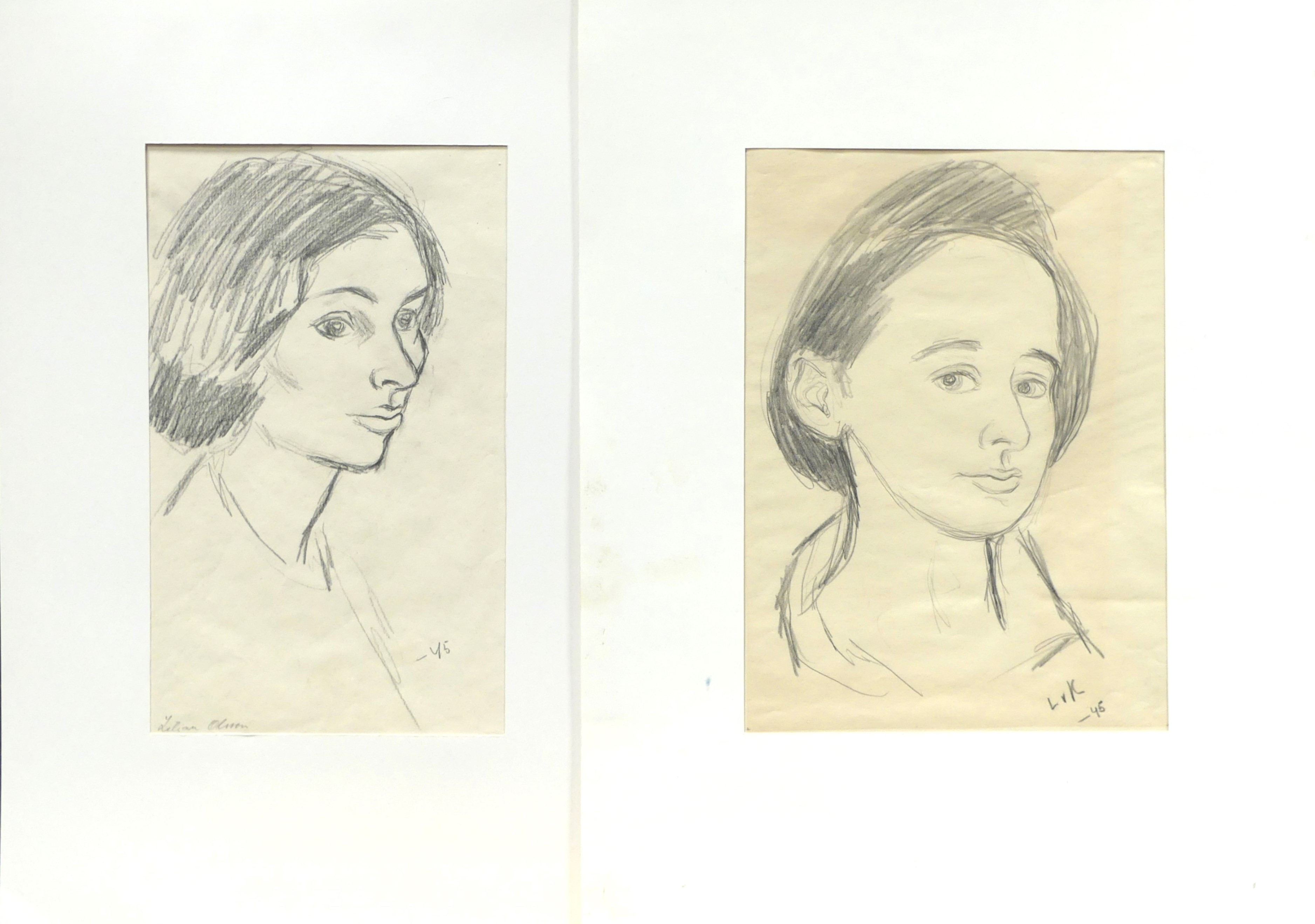 LILIAN VON KRUSENSTJERNA. teckningar, 1940-tal.