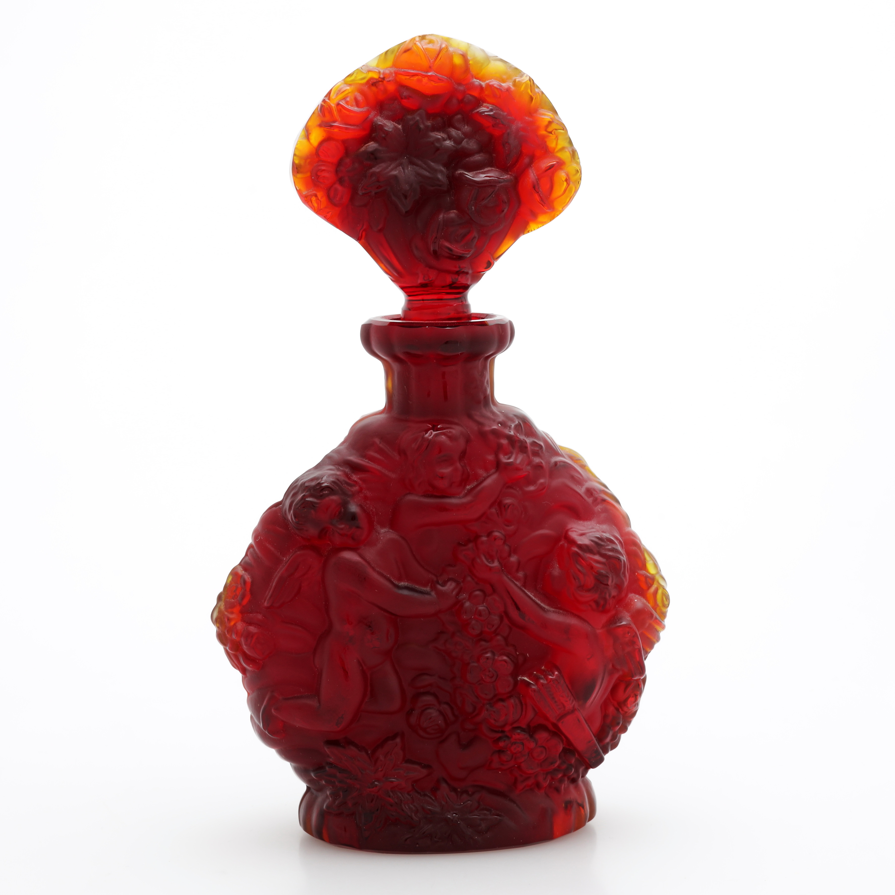 FRANTISEK PAZOUREK. Flakong, glas, art deco, Curt Schlevogt, Tjeckien, osignerad.