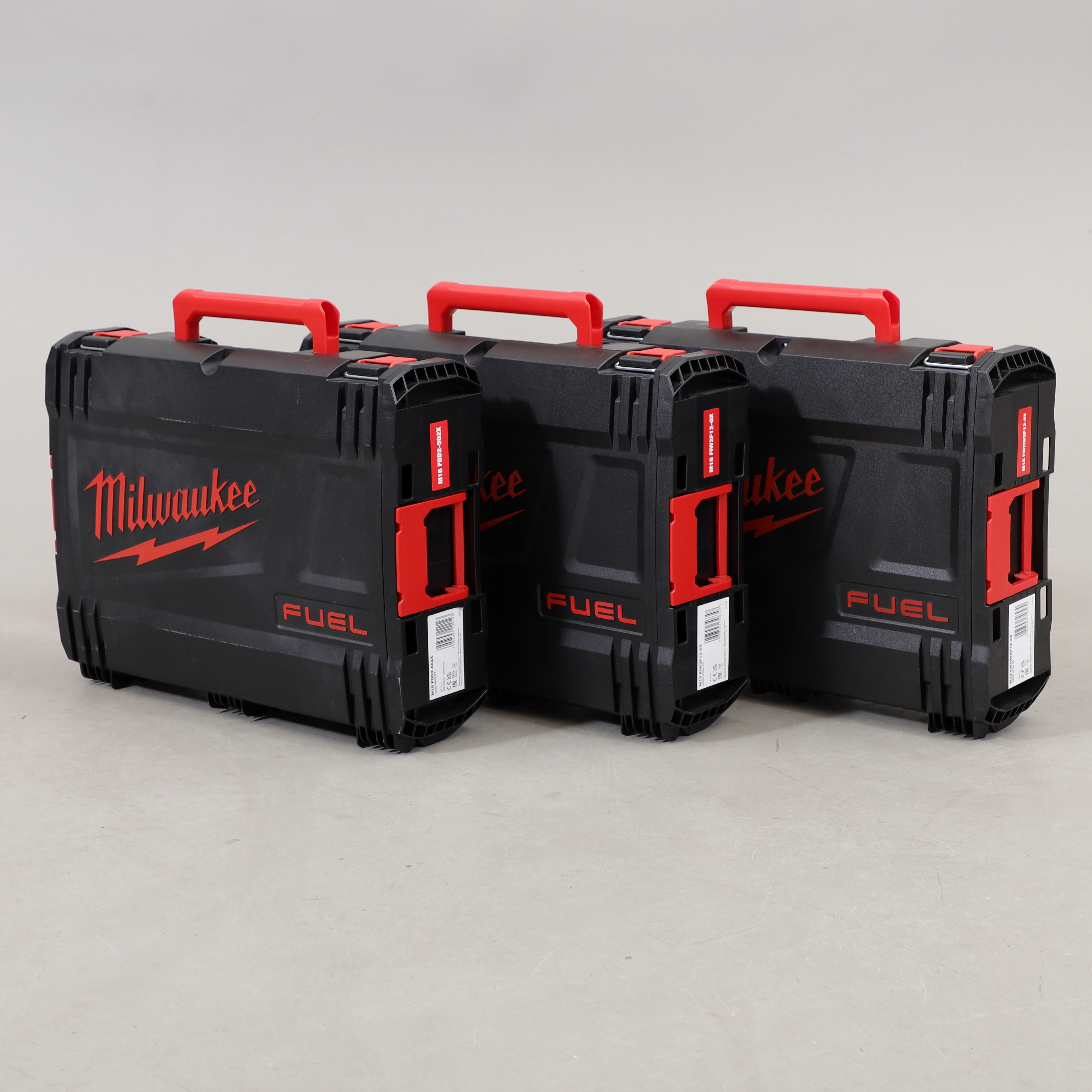 ATTACHÉVÄSKOR, 3 st, plast, Milwaukee Fuel, 1900-talets andra hälft.