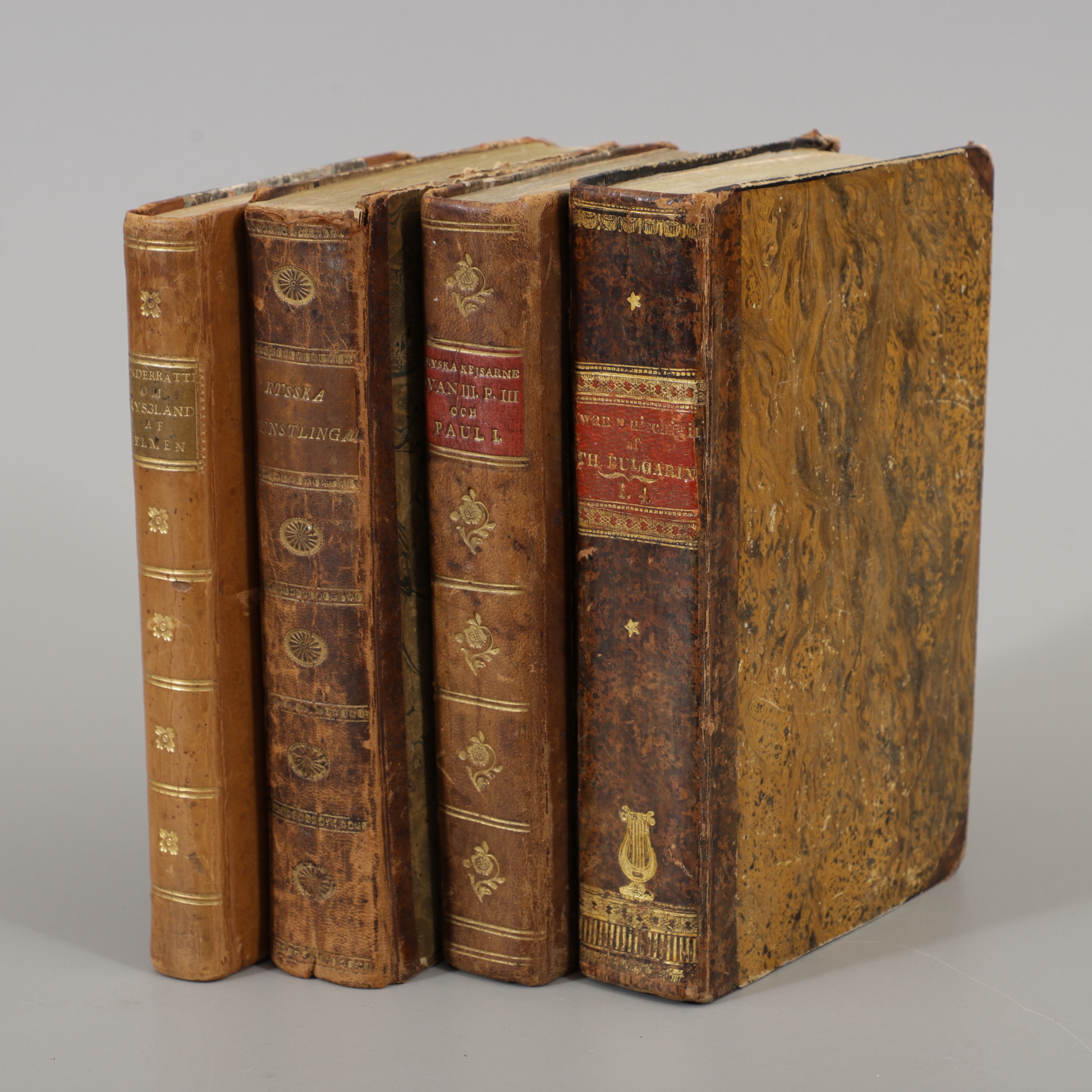 BÖCKER OM RYSSLAND, 4 st, 1809-1830.