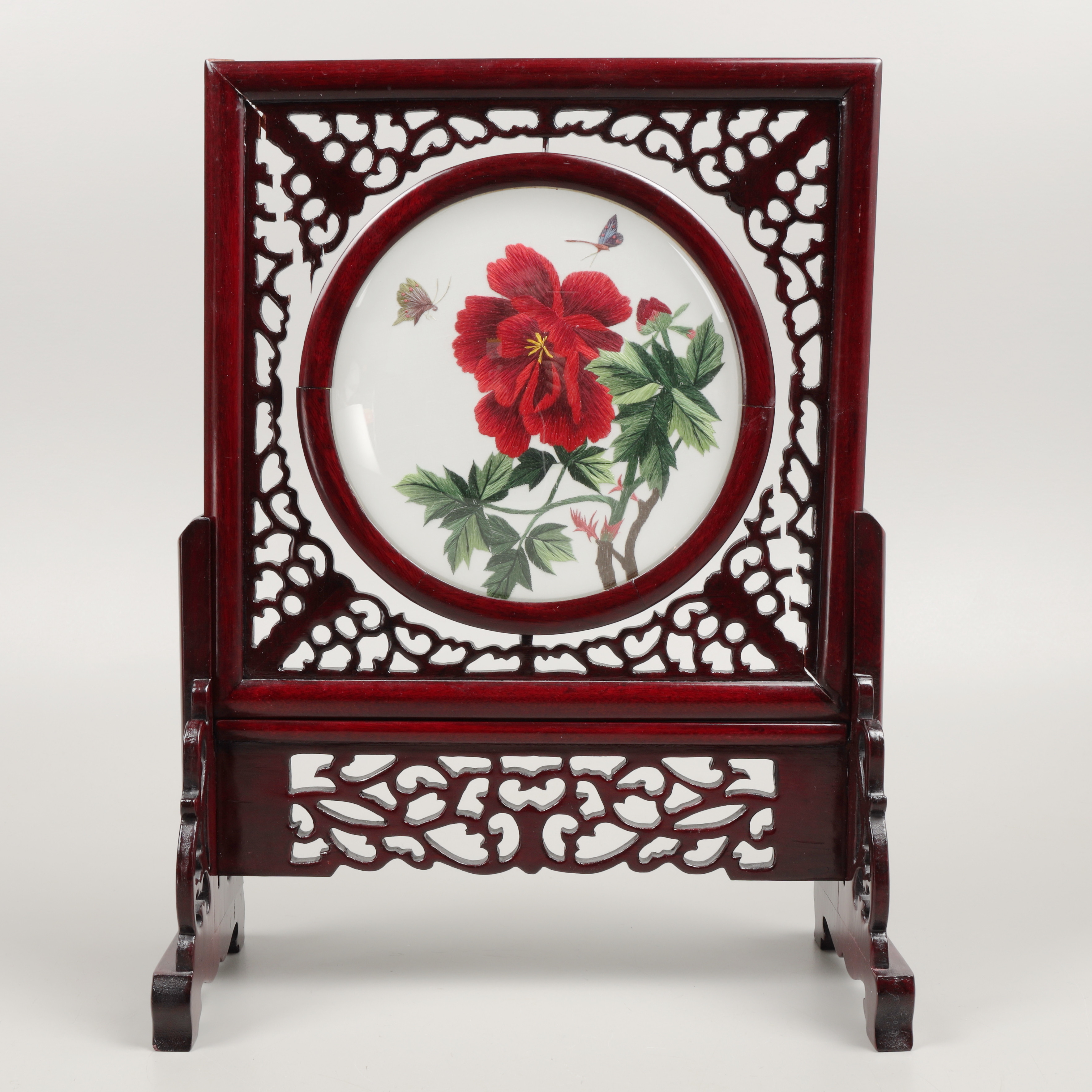 BORDSDEKORATION, sidenbroderi, Kina.