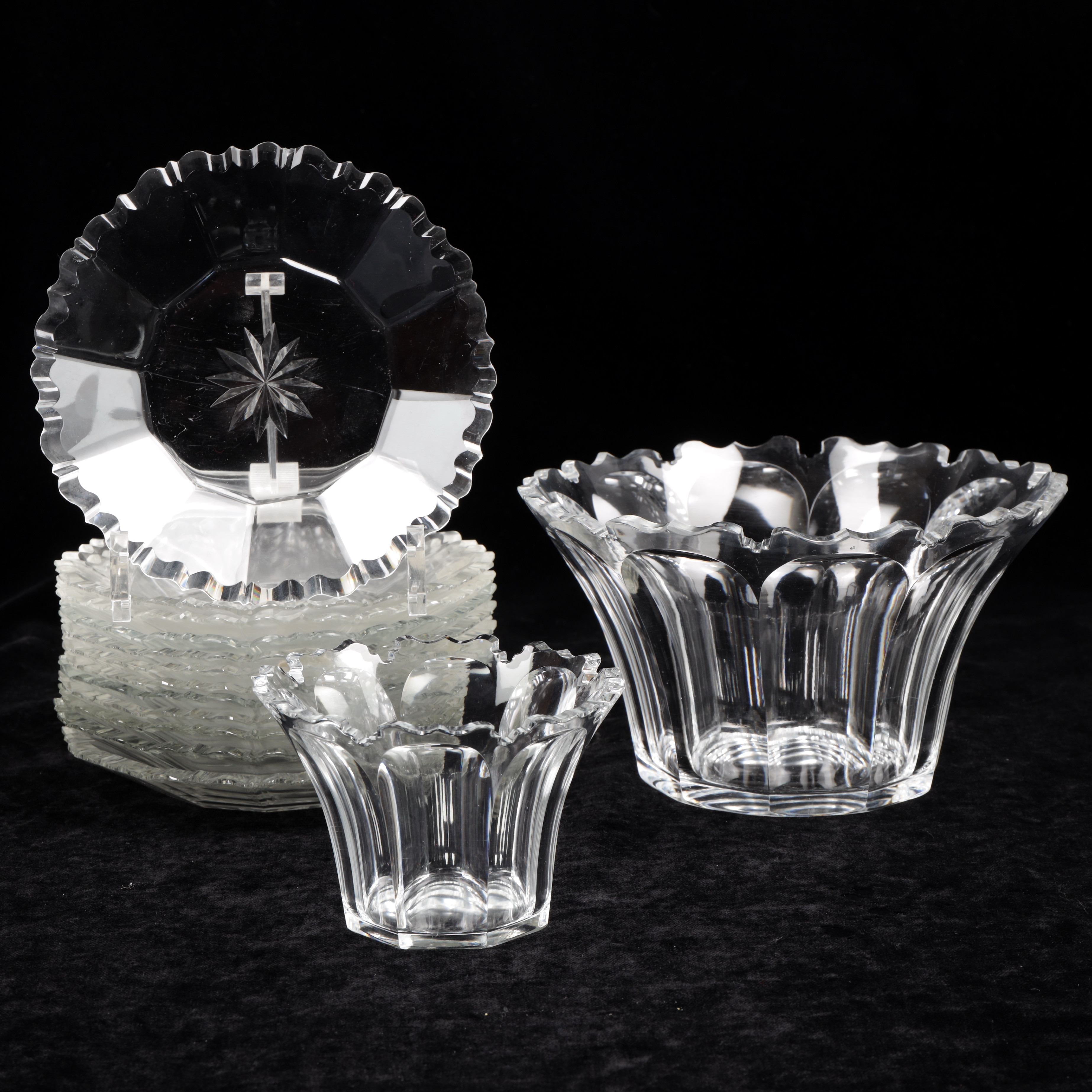 SKÅLAR, ASSIETTER, 14 delar, glas, Kosta.