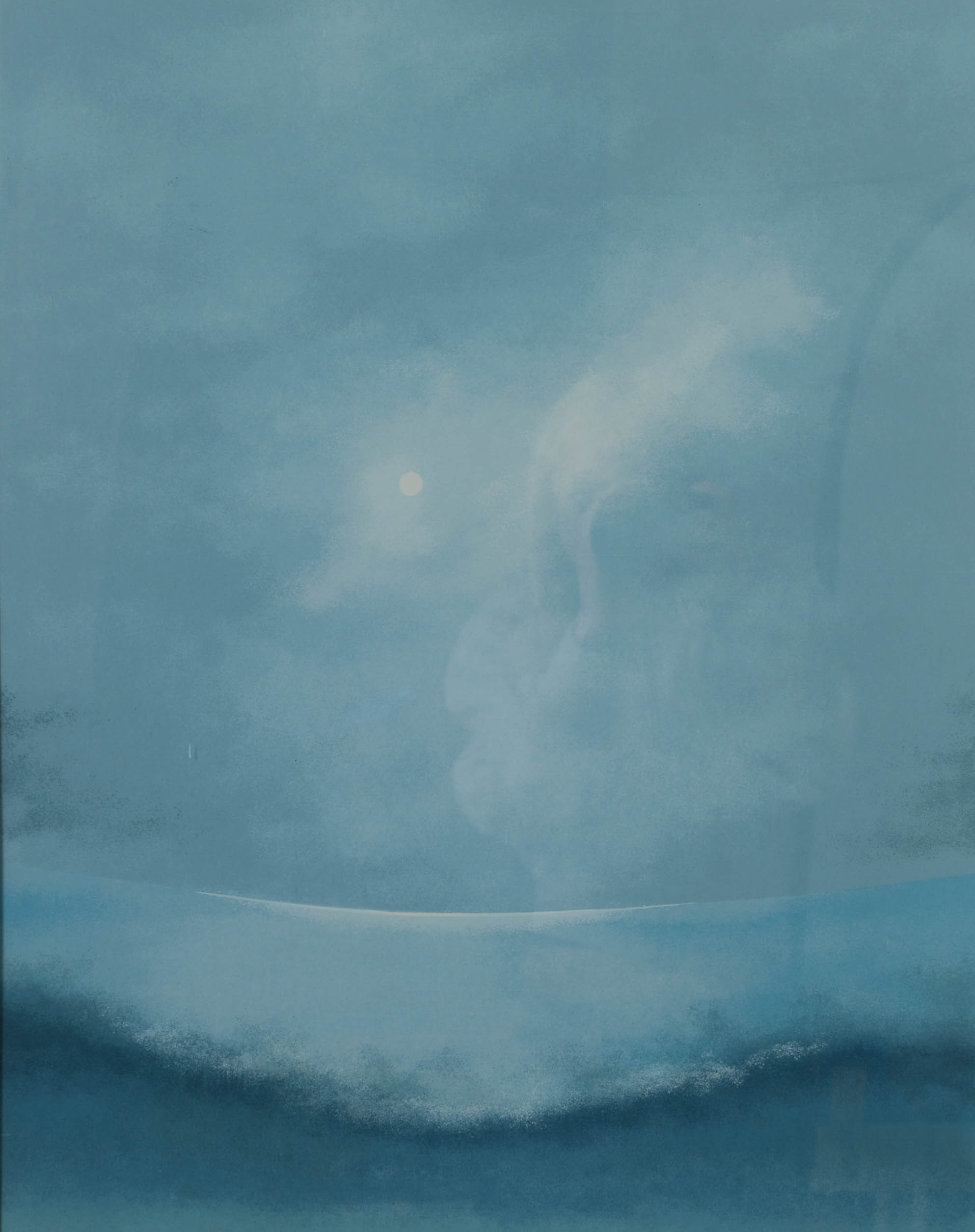 BENGT RIBBENTOFT. "The Wave", färglitografi, signerad.