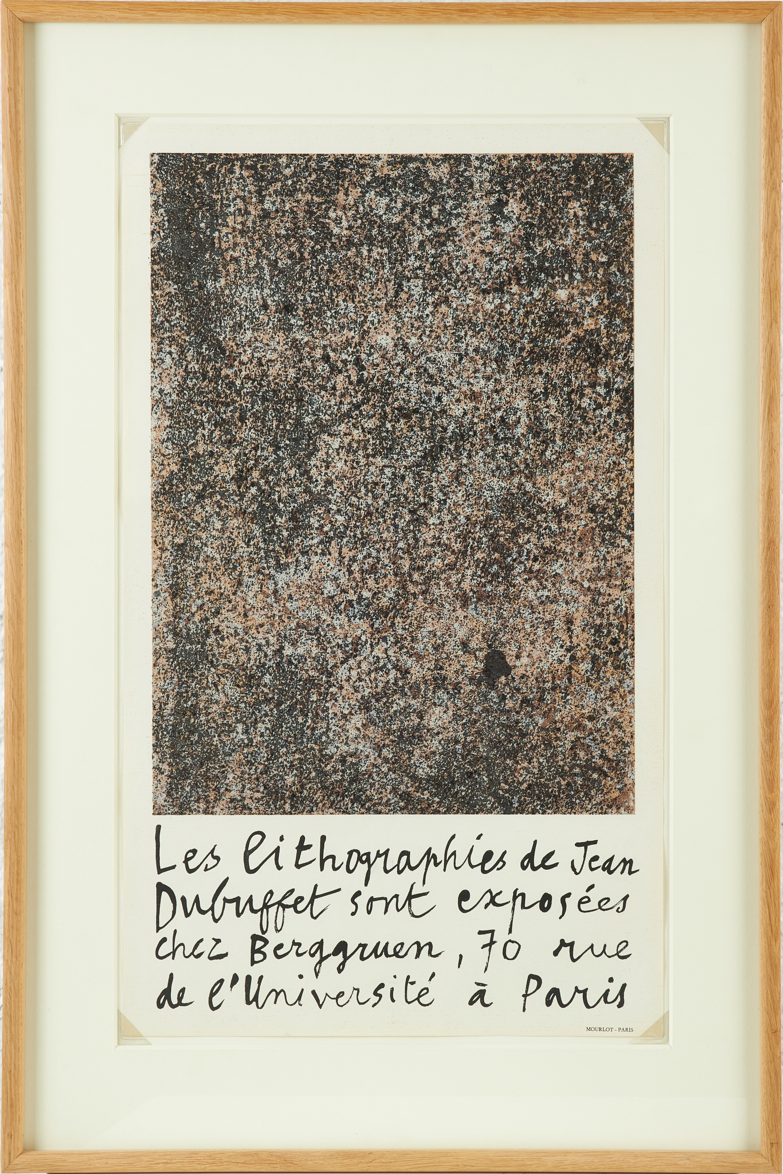 JEAN DUBUFFET. "Les lithographies de Jean Dubuffet sont exposées chez Berggruen".
