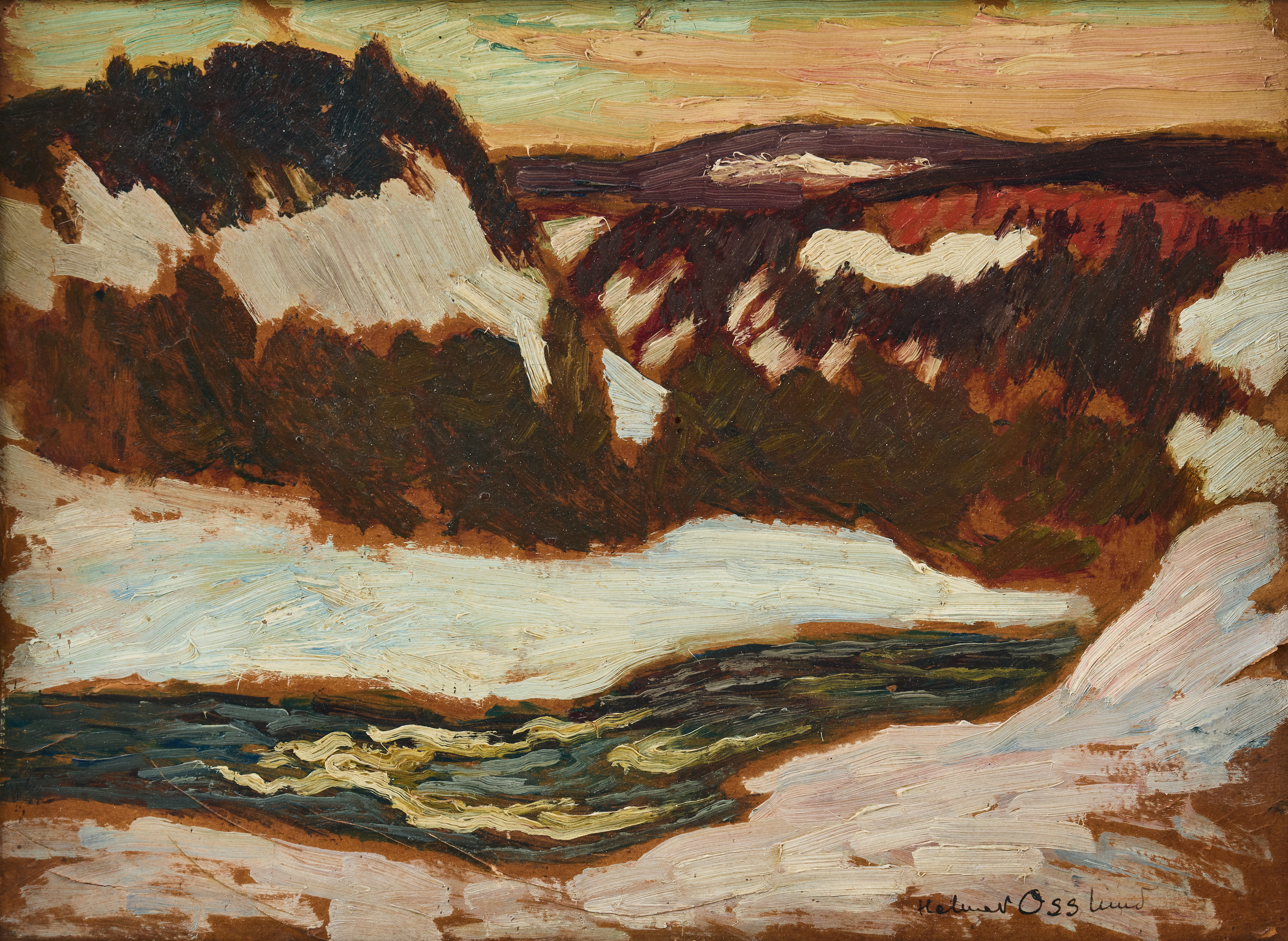 HELMER OSSLUND. Höstlandskap.