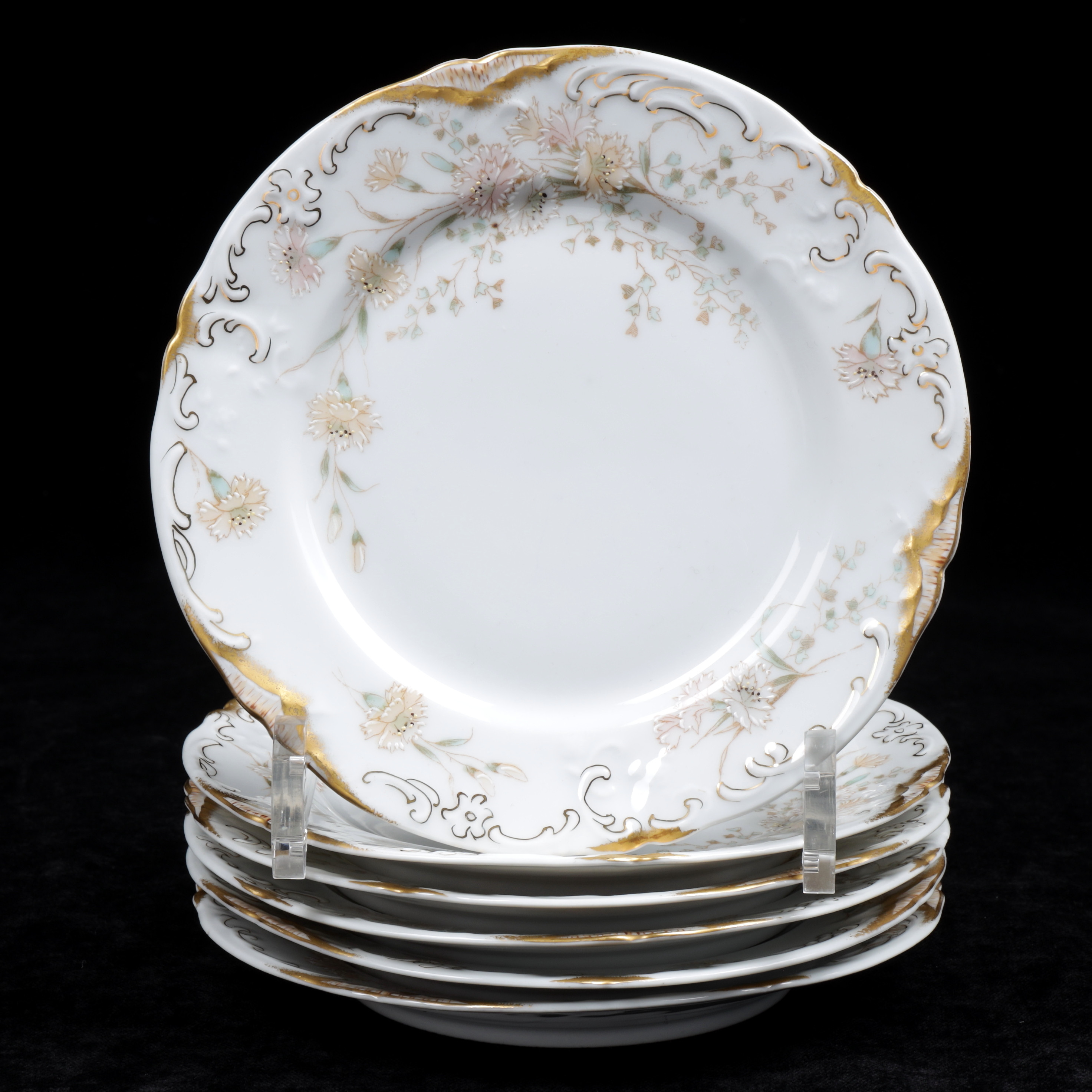 ASSIETTER, 6 st, porslin, 1800-tal.