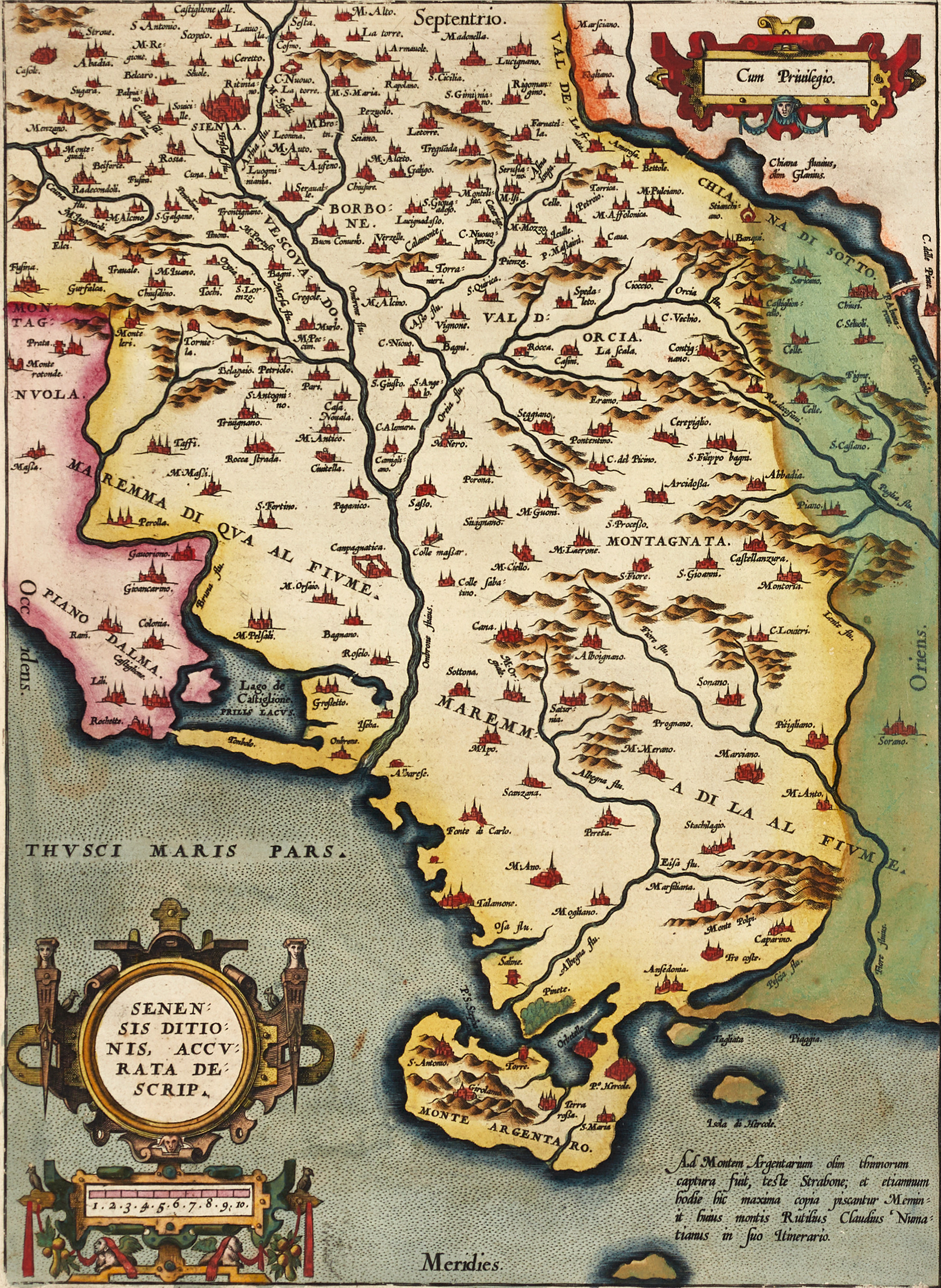ORTELIUS, Senensis Ditionis, Accurata Descrip. Corscia, 1574.