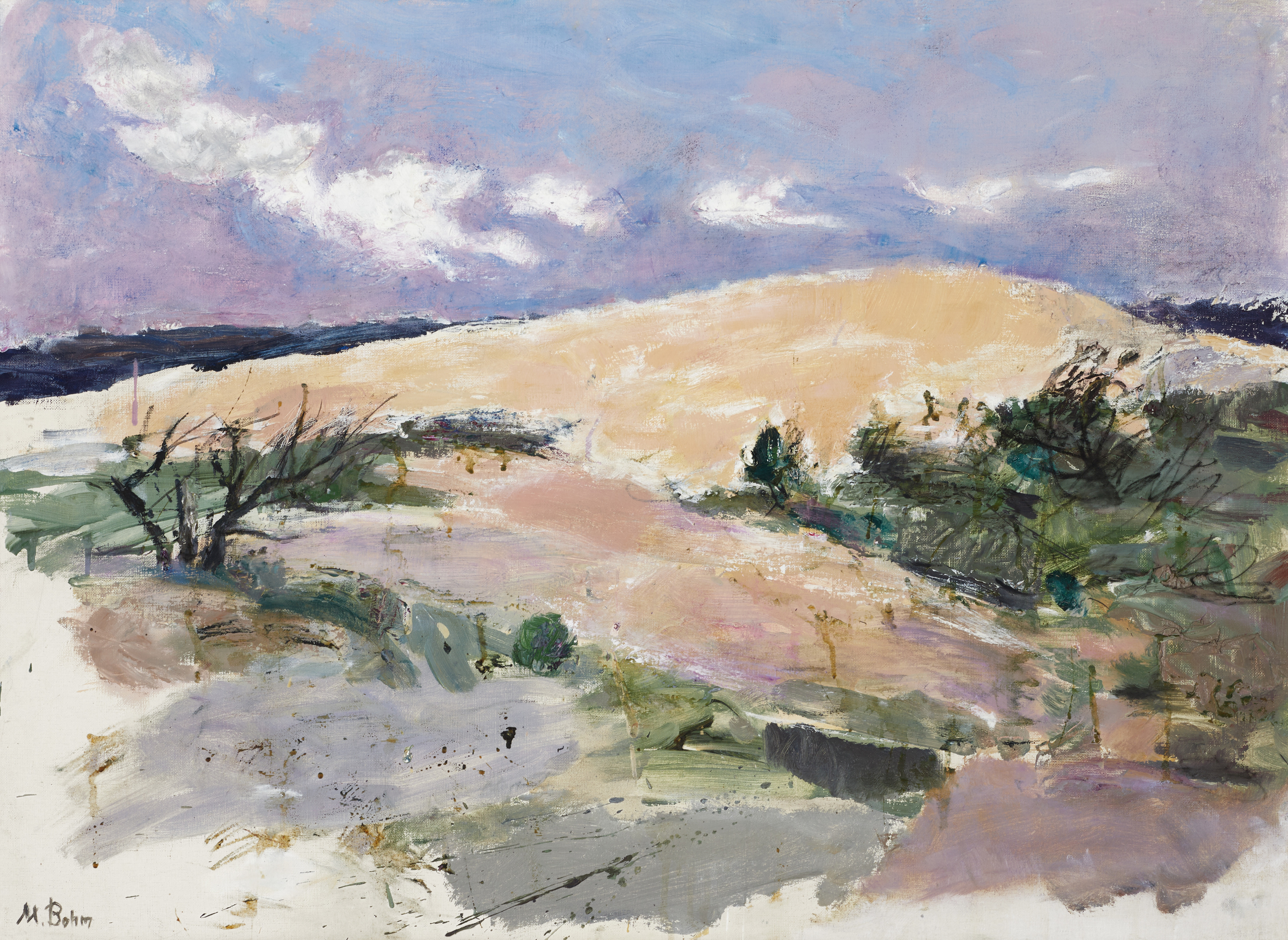 MÄRTA BOHM (Uddevalla, 1910- 2003 Stockholm), Sanddyn, signerad, olja på duk.