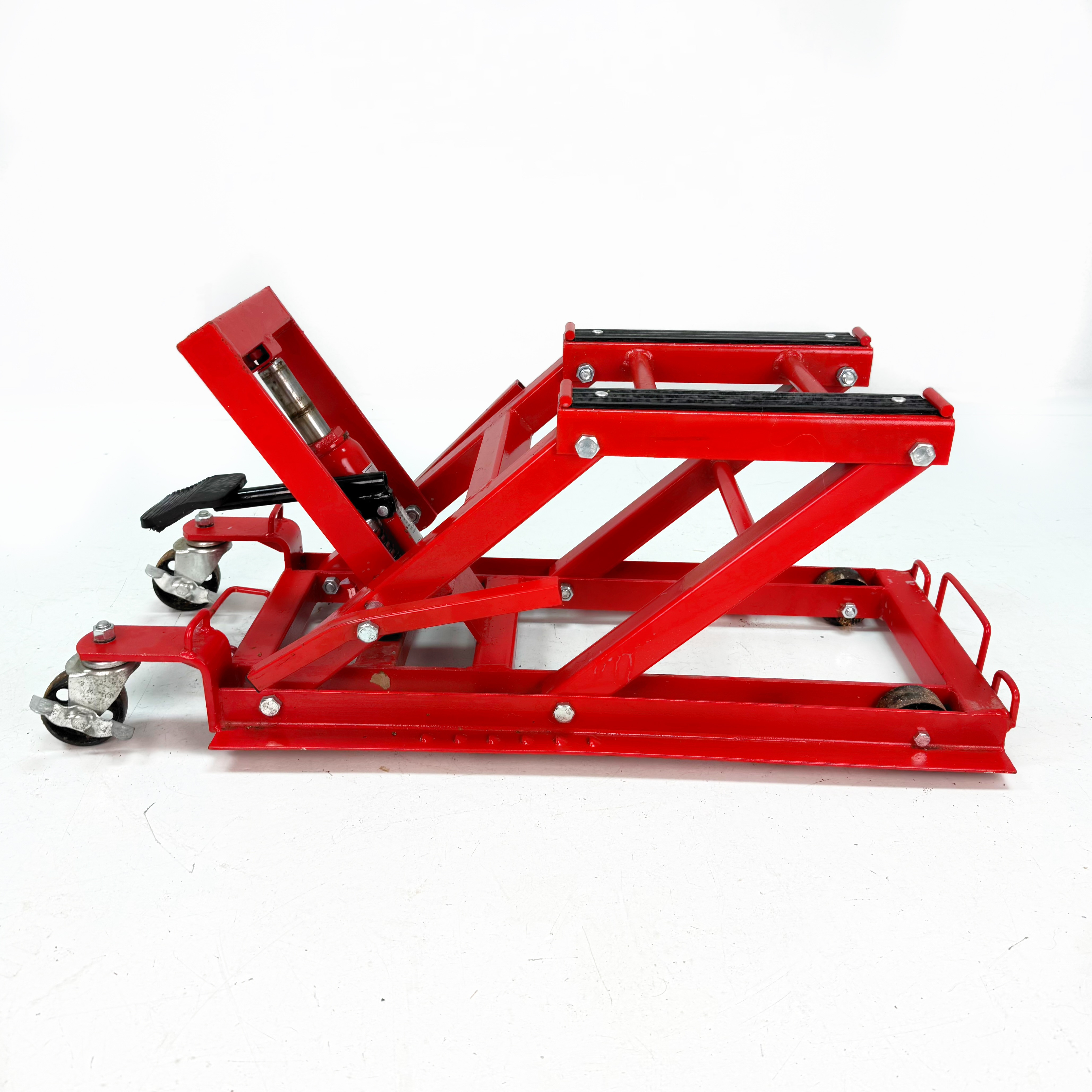 HYDRAULISK MOTORCYKEL LYFT - Motorcykel Jack, domkraftens kapacitet 3 ton.