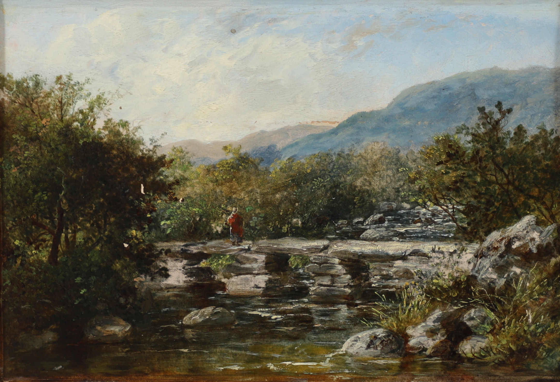 JAMES CHARLES WARD. Motiv från Dolgelly. Olja på duk, signerad, daterad 14 september 1871 a tergo.