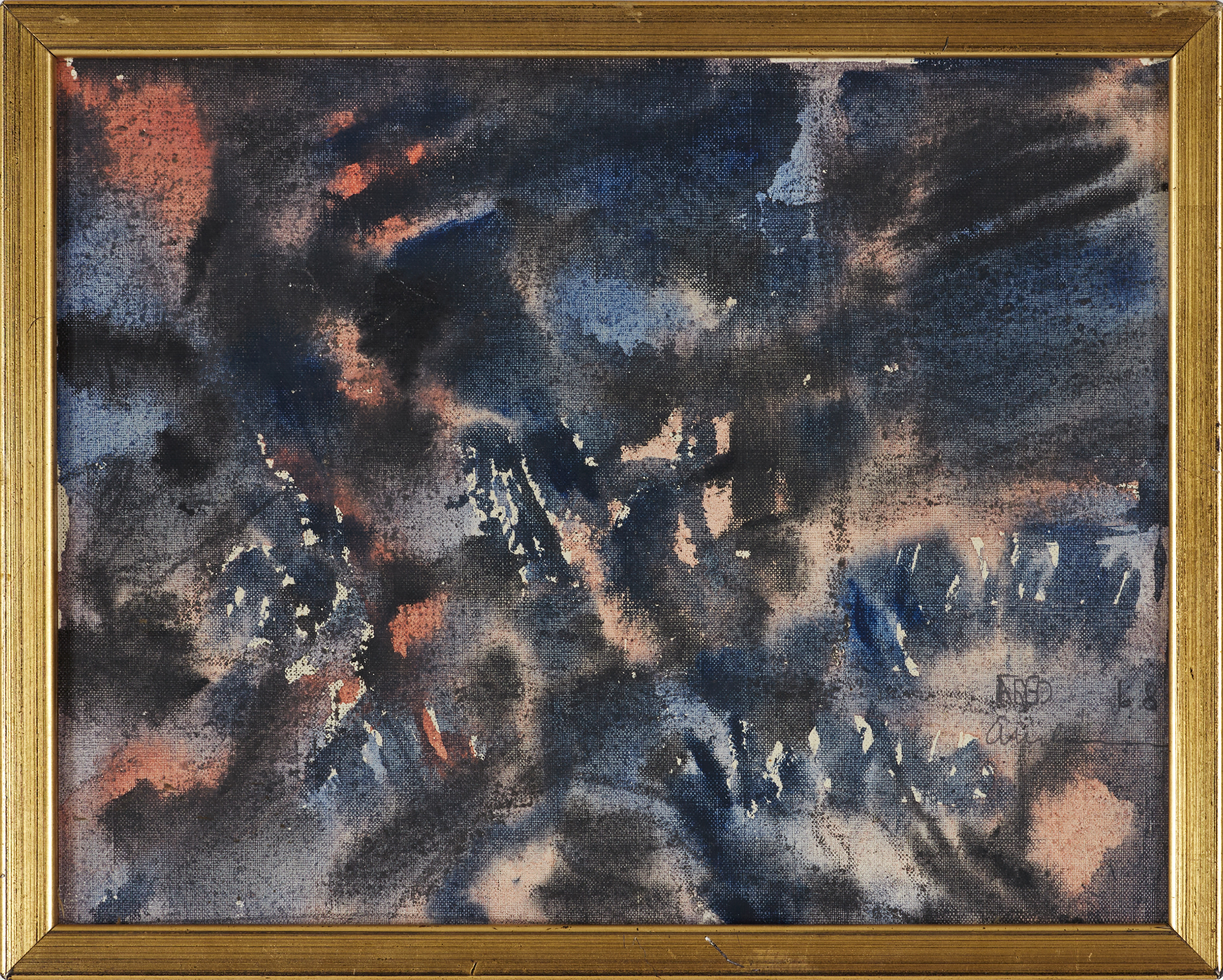 FRED  ANDERSSON. "Från Norrbottens Järnverk, Luleå", signerad och daterad 68, olja på pannå.