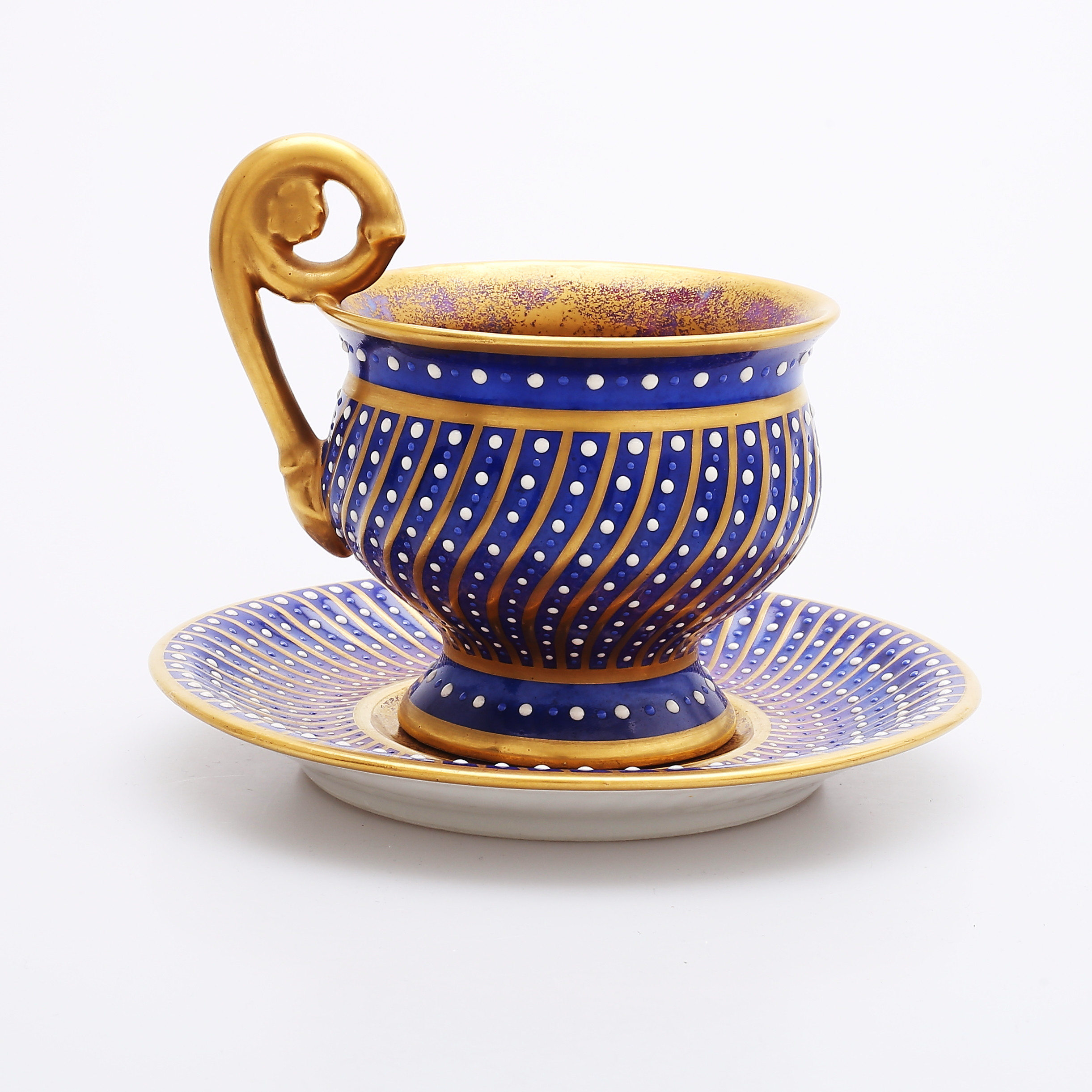 KOPP med FAT, porslin, "Mala". Limoges, Frankrike.