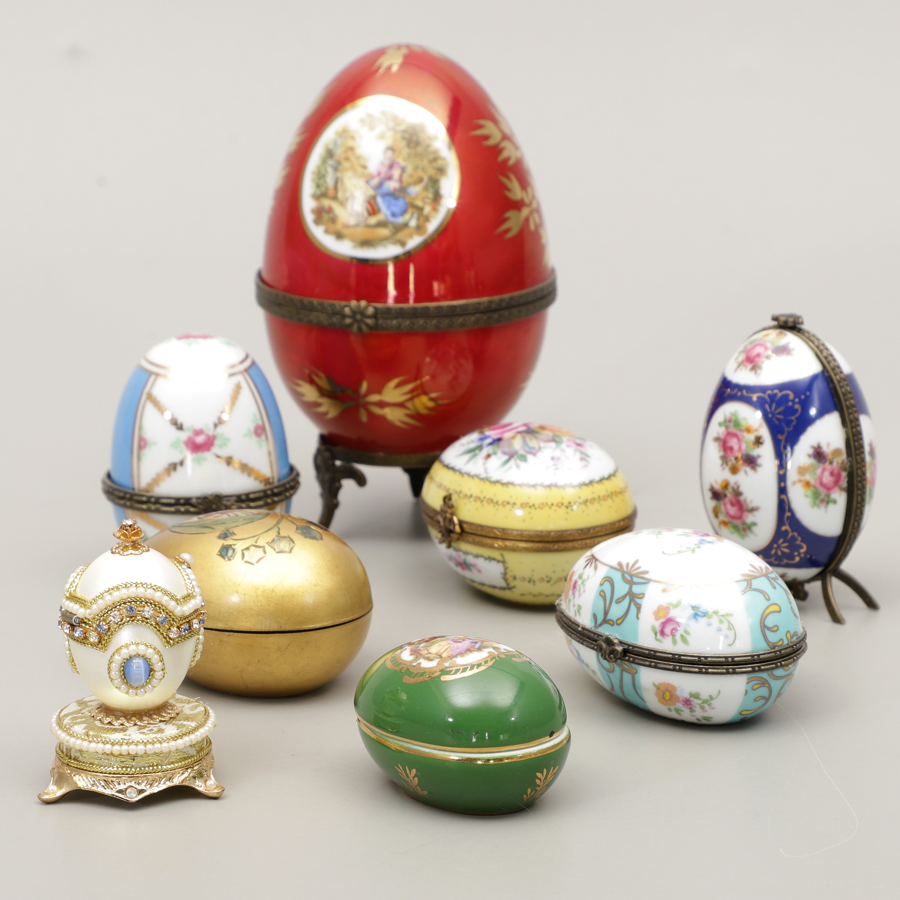 ASKAR, 8 st, porslin/metall mm, Limoges mm, Frankrike.