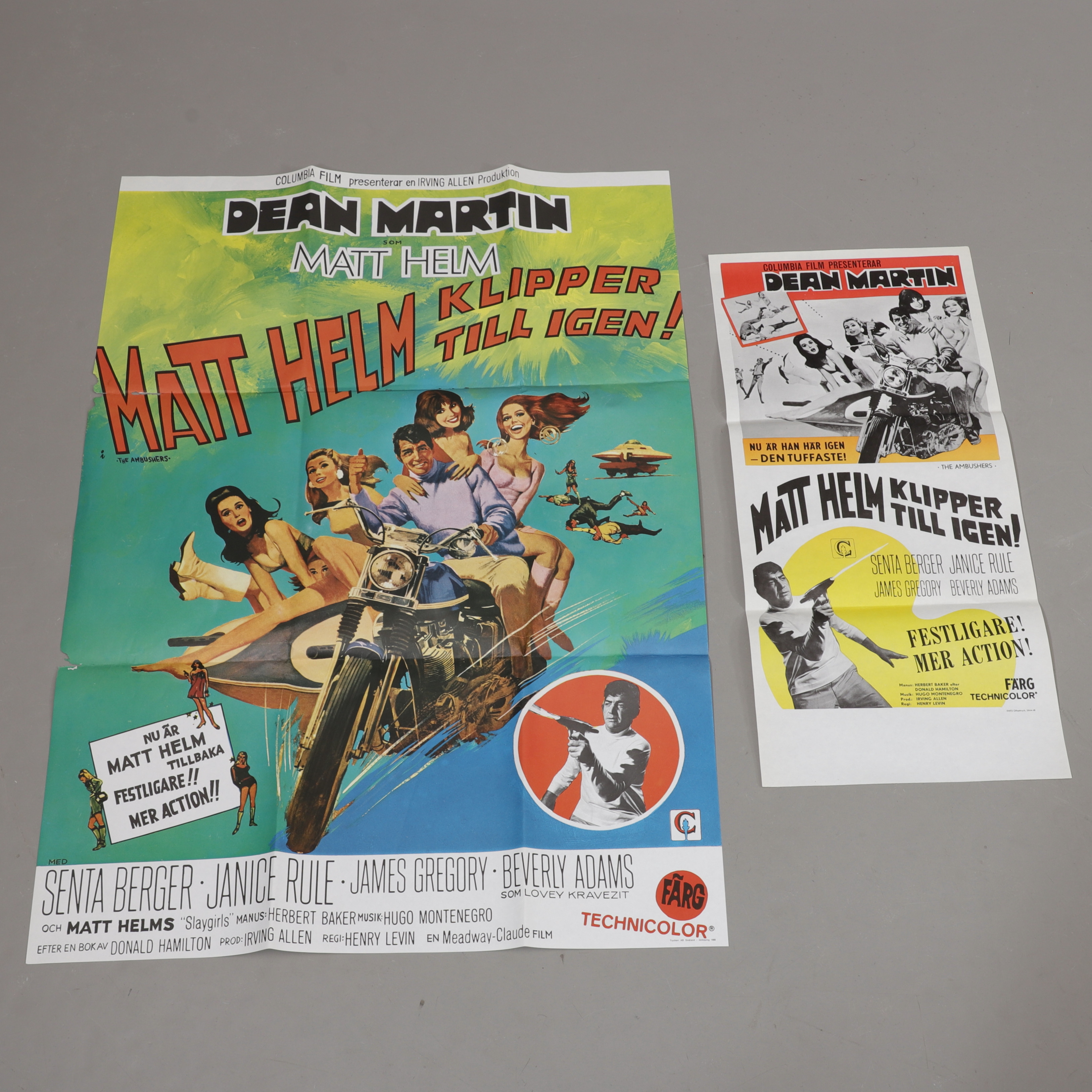 FILMAFFISCHER, 2 st, Dean Martin, 1968.