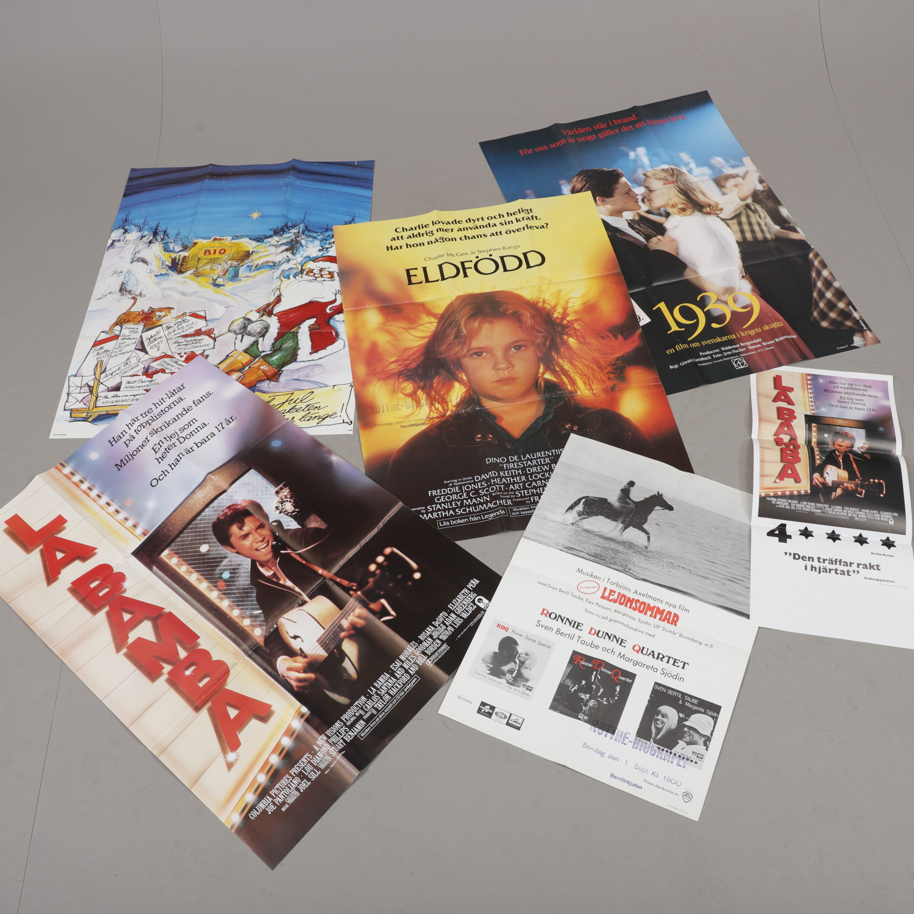 FILMAFFISCHER, 6 st, storformat, 1970/80-tal.